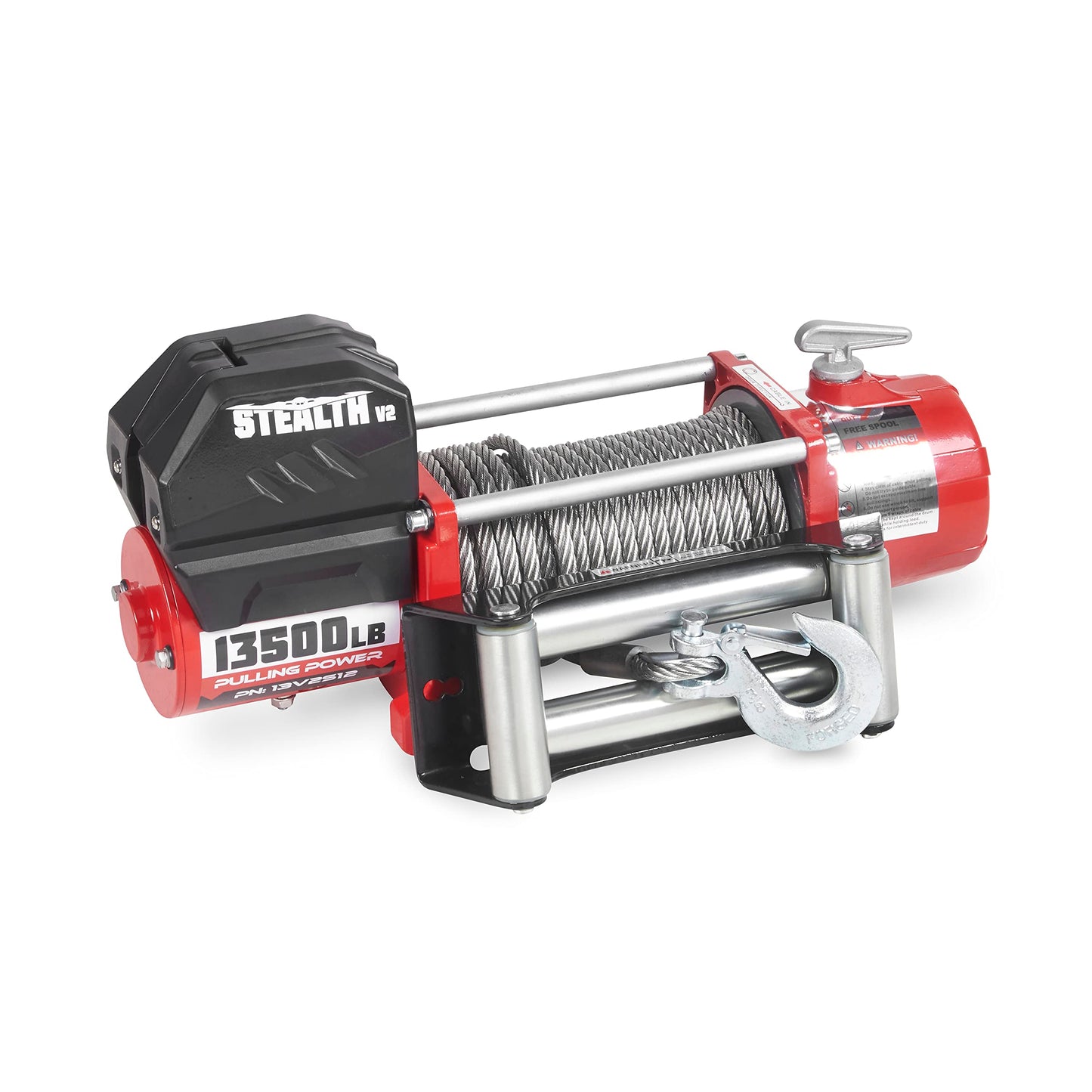 Stealth Winches 13500lb Truck Winch 12V Electric Winch with 2 Wireless remotes and Steel Rope, Perfect for SUV Towing Trailer Winch, Hook, Weatherproof, with Roller Fairlead, Heavy Duty