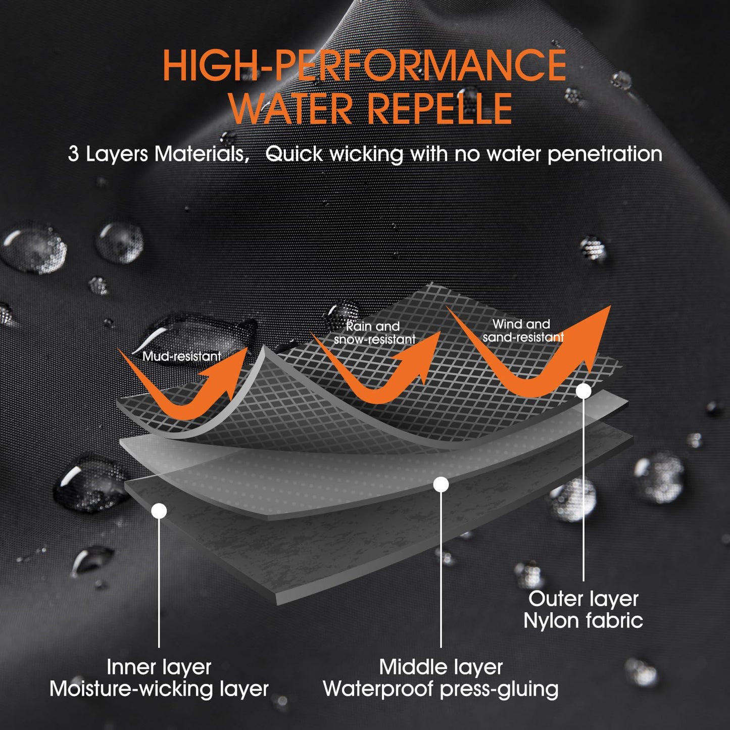 Waterproof Adjustable Leg Gaiters for Men and Women Snow Boot Gaiters for Hiking in Hunting Sand and Mud Mountain Climbing or Snowshoeing