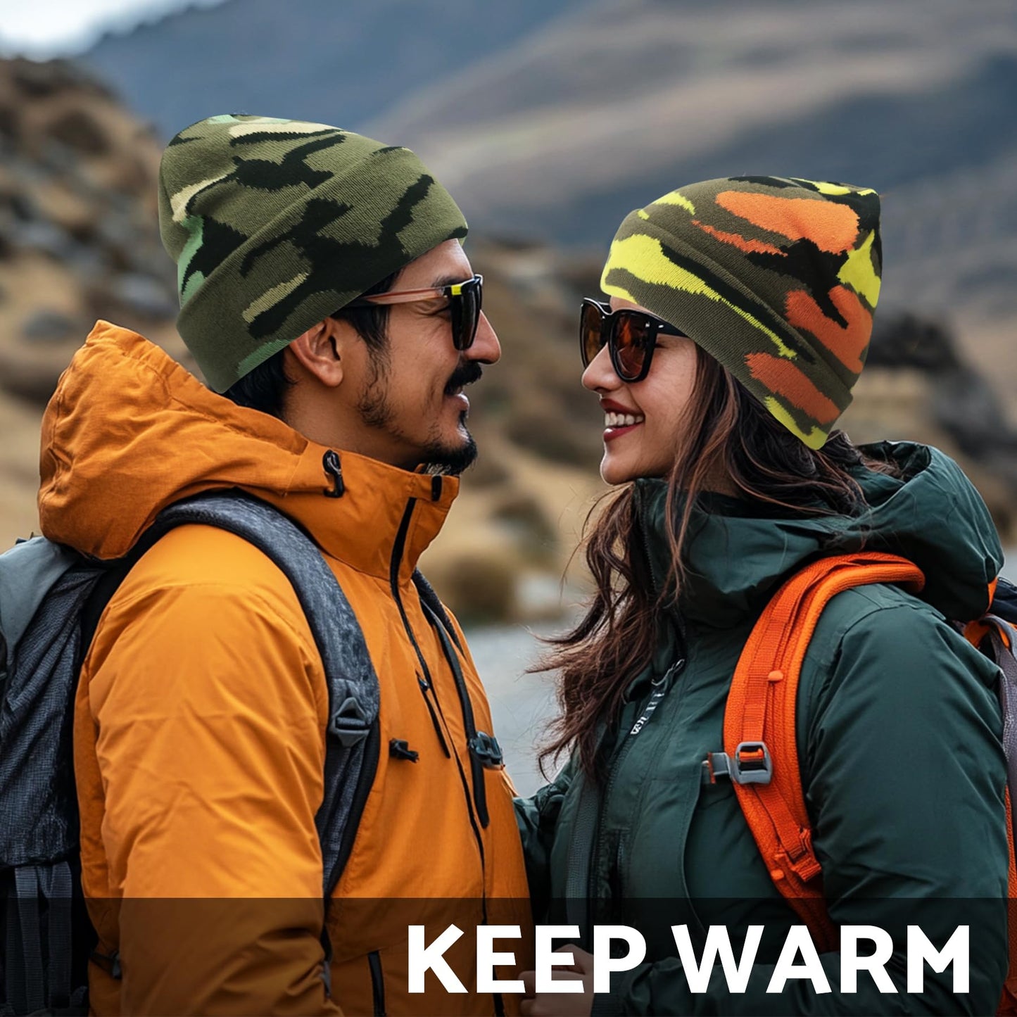 PFFY Beanie for Men Women Unisex Knit Cuffed Plain Winter Beanies Hats Skull Cap