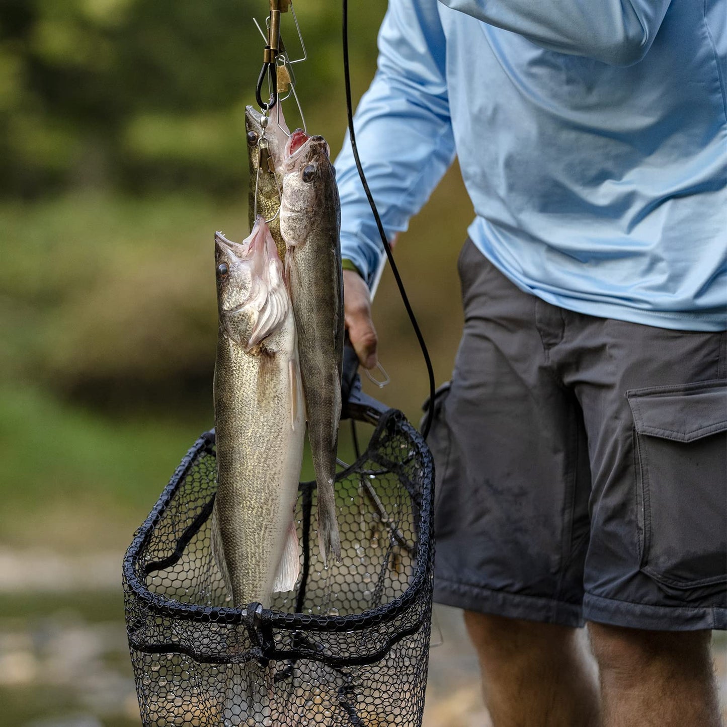 KastKing Brutus Fishing Net, Foldable Extendable Fish Landing Net, Lightweight & Portable Fishing Net with Soft EVA Foam Handle, Holds up to 44lbs/20KG, Fish-Friendly Mesh for a Safe Release