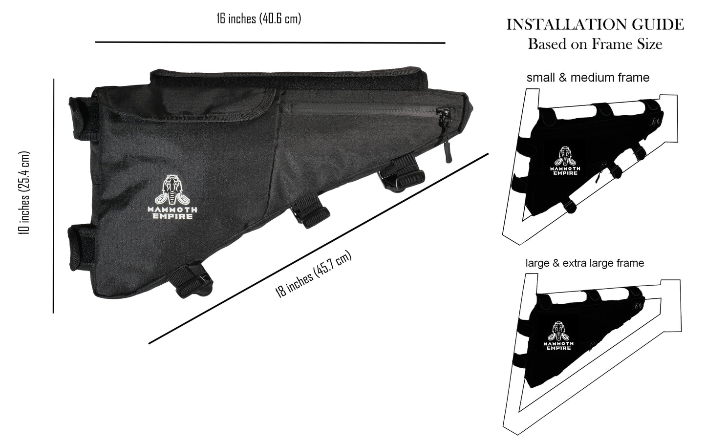 Triangle Bike Bag - Water Resistant Frame Pouch for MTB & Road Cycling, Bike Accessories