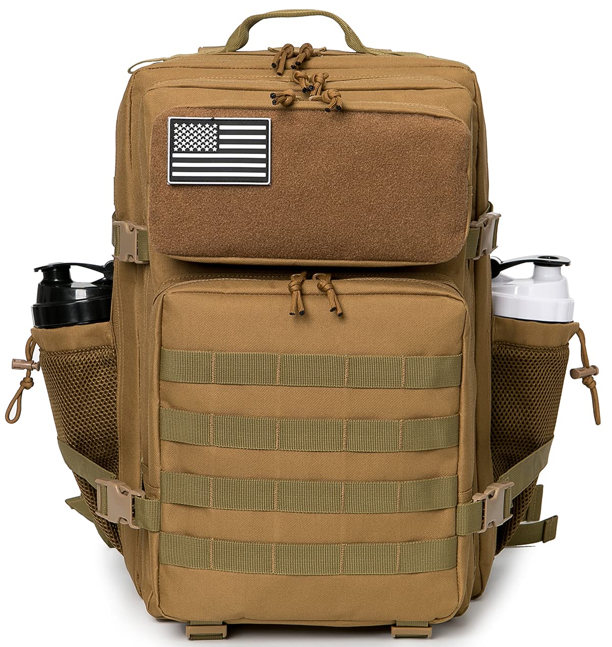 QT&QY 25L/35L/45L Military Tactical Backpack For Men Molle Daypack 3 Day Bug Out Bag Hiking Rucksack With Bottle Holder