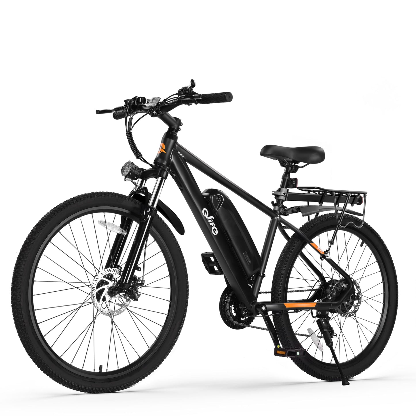 Racer Electric Bike for Adults - 21-Speed Mountain Lightweight Ebike with Peak 750W 22MPH Brushless Motor, 375Wh Removable Battery, 26X2.1 Tire Step Over E-MTB, Up to 40 Miles