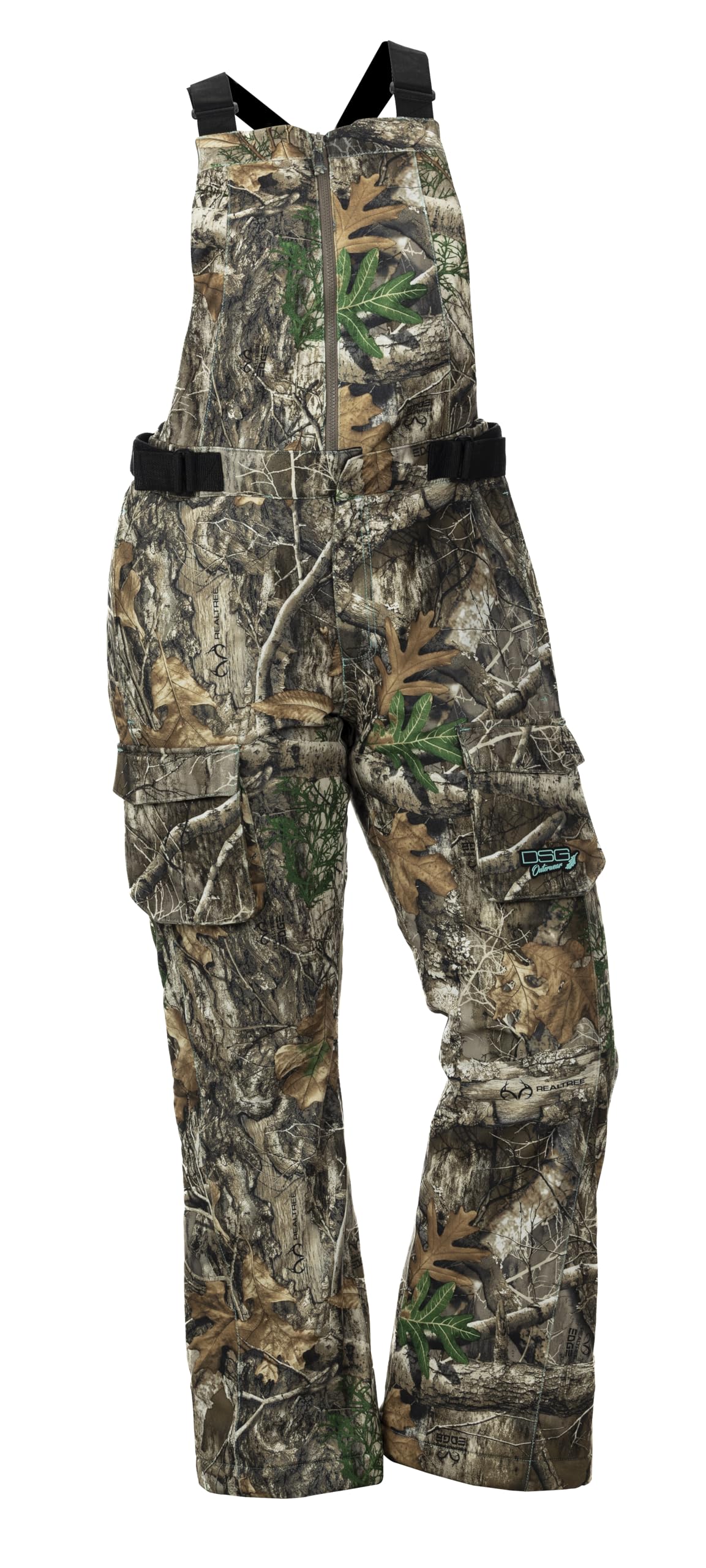 DOING SOMETHING GREAT Kylie 5.0 Camouflage Drop Seat Hunting Bibs for Women, DWR Waterproof, Thin Profile 120g Insulated