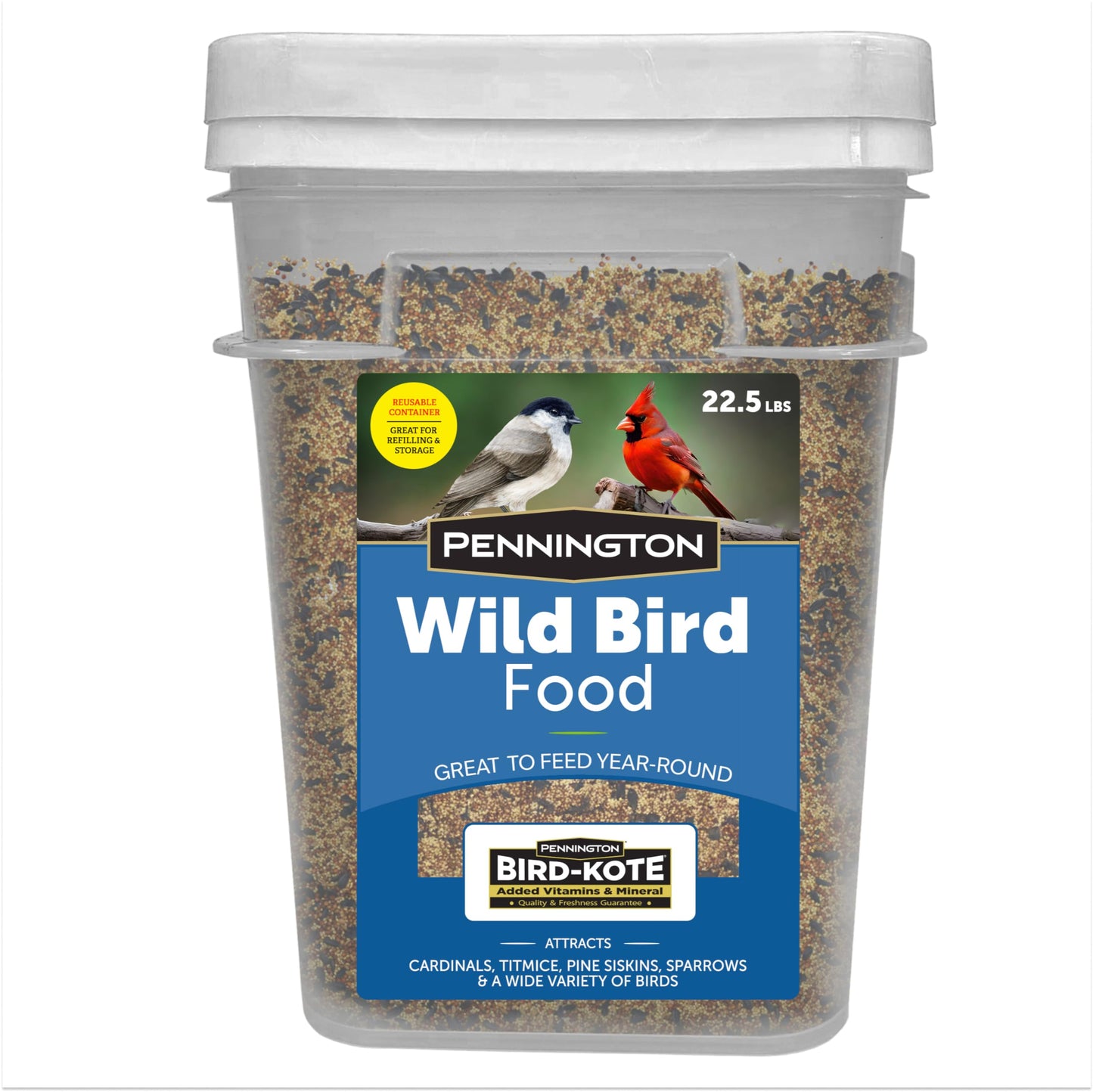 Pennington Pride Songbird Nut & Fruit Blend, Wild Bird Seed for Outside Feeders, Advanced Nutrition Formula for Bird Health, 10-lb. Bag