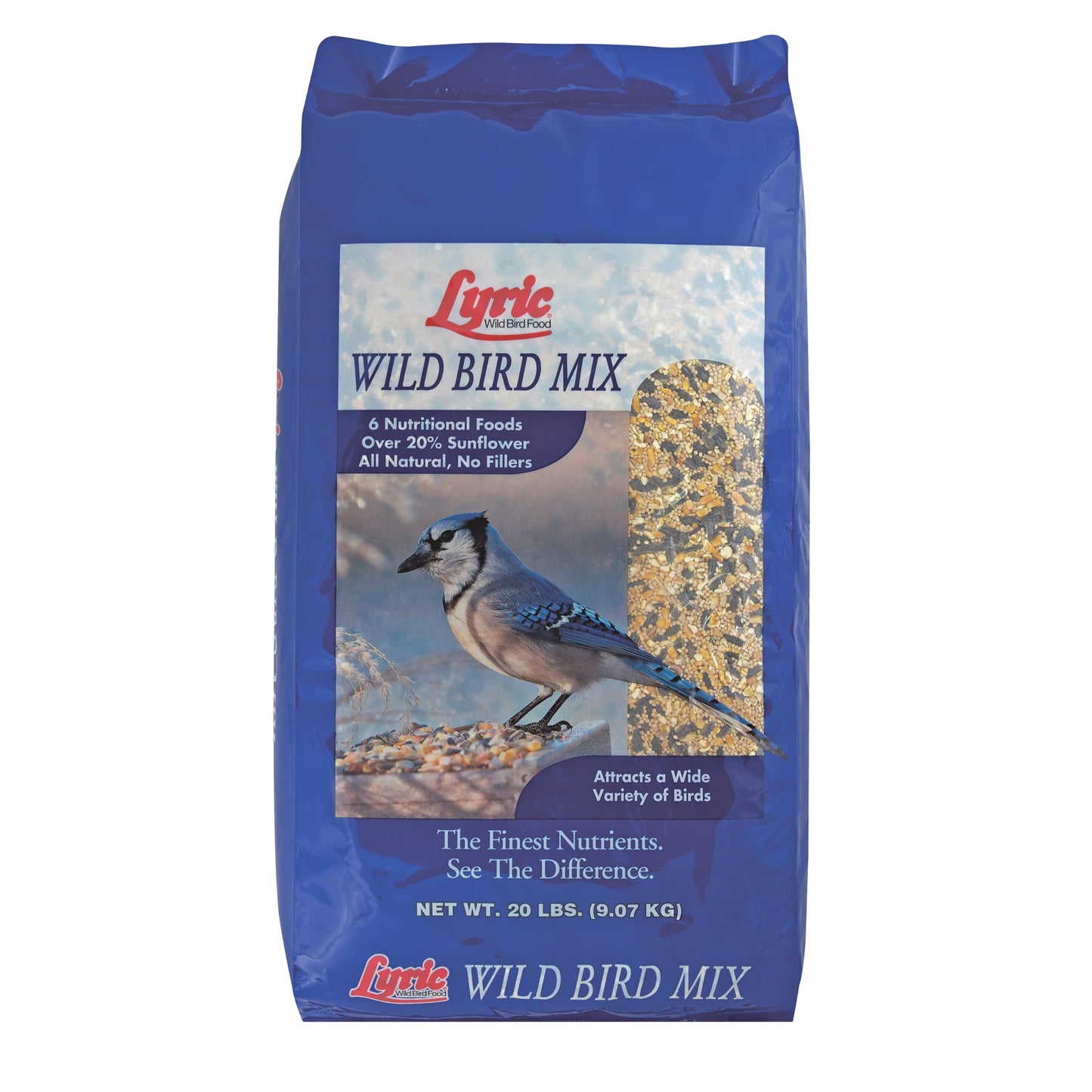 Lyric Wild Bird Mix - Wild Bird Food for Outside Feeders - Attracts Doves, Jays and many more - 40 lb. Bag