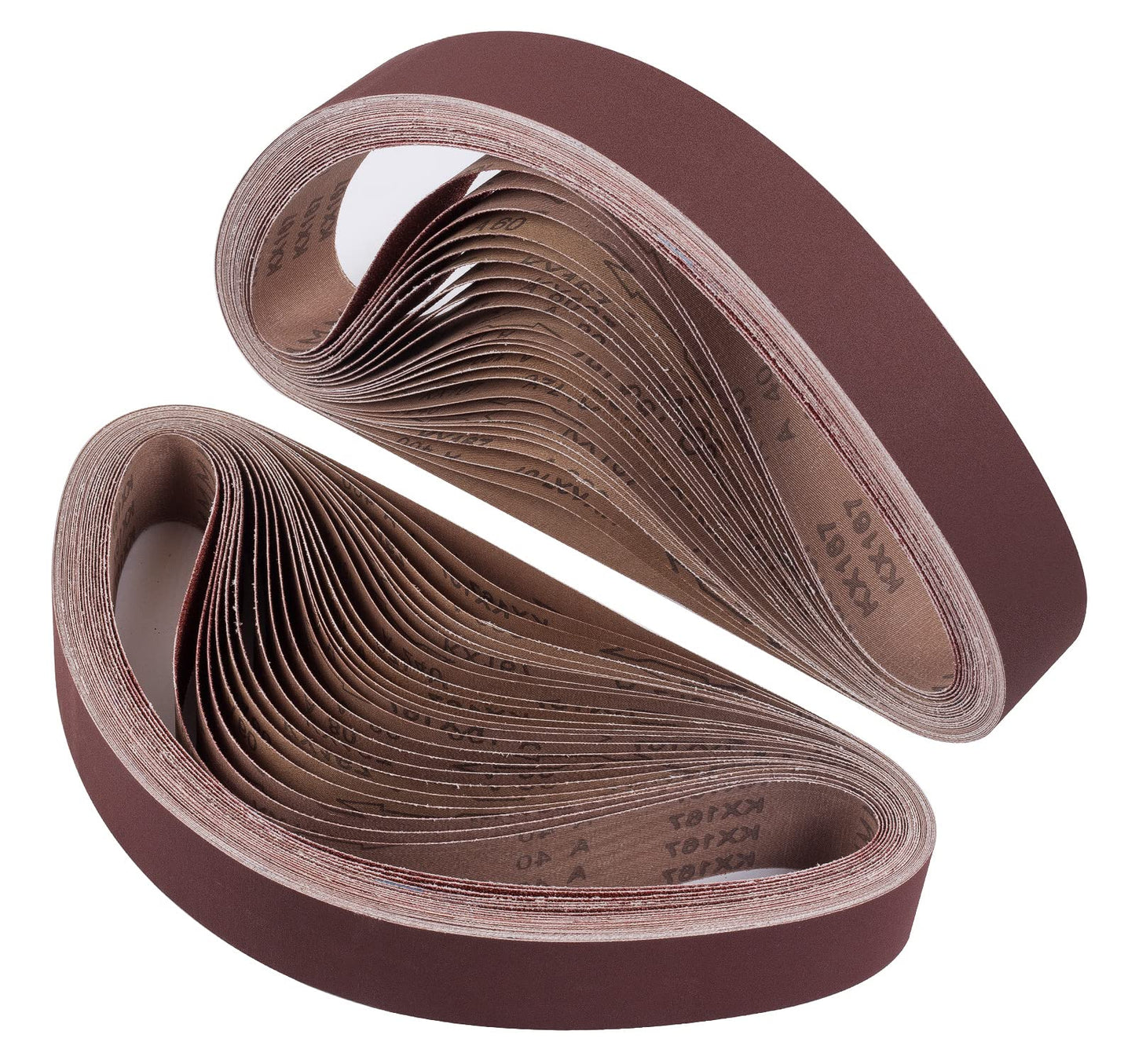 S SATC 3x18 Sanding Belts 20PCS Belt Sander Paper Aluminum Oxide (3 Each of 60/80/120/150/240/400 Grits & 2 of 40 Grits) Ideal for Wood Metal Paint Sanding