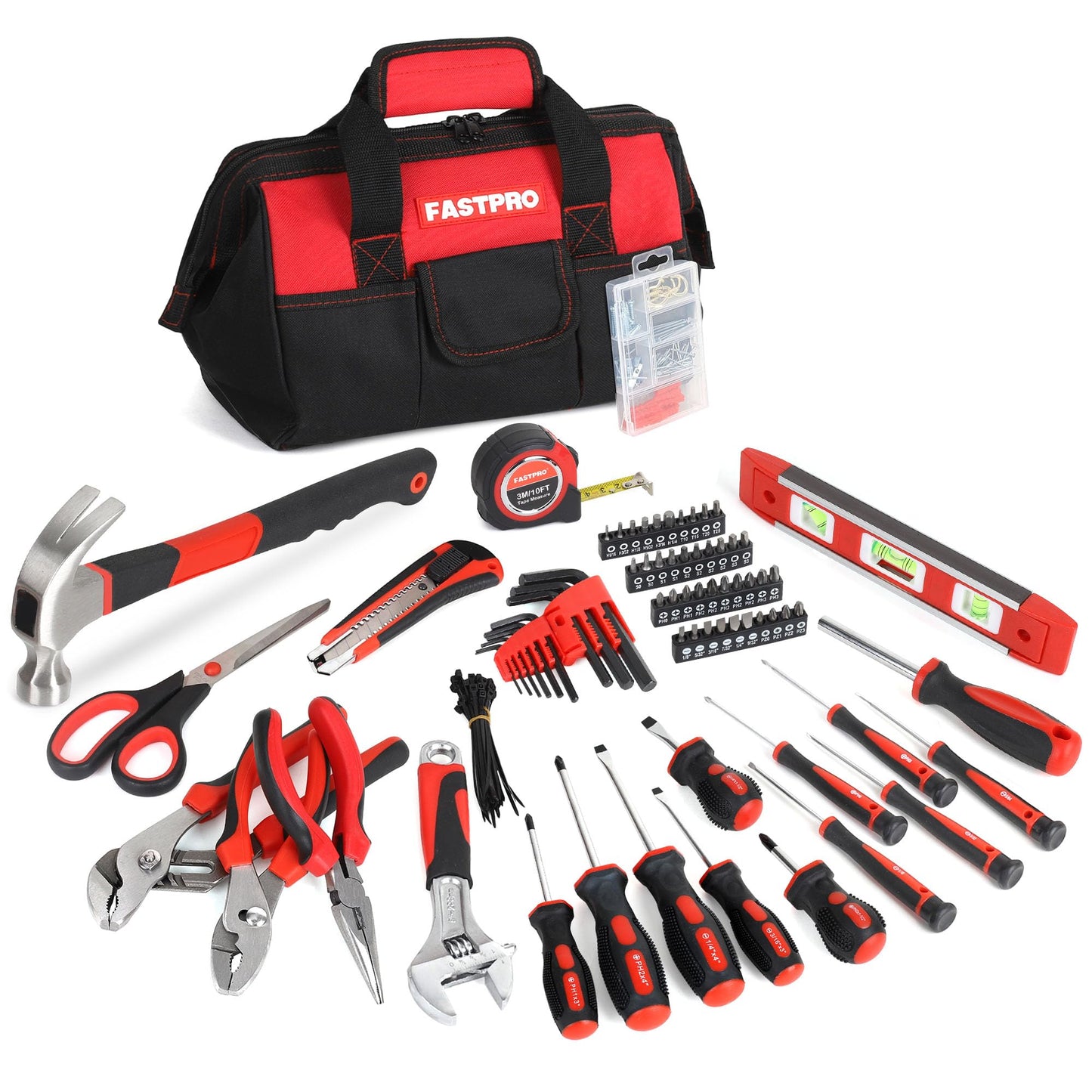 FASTPRO 220-Piece Home Tool Set, Household Repairing Tool Kit