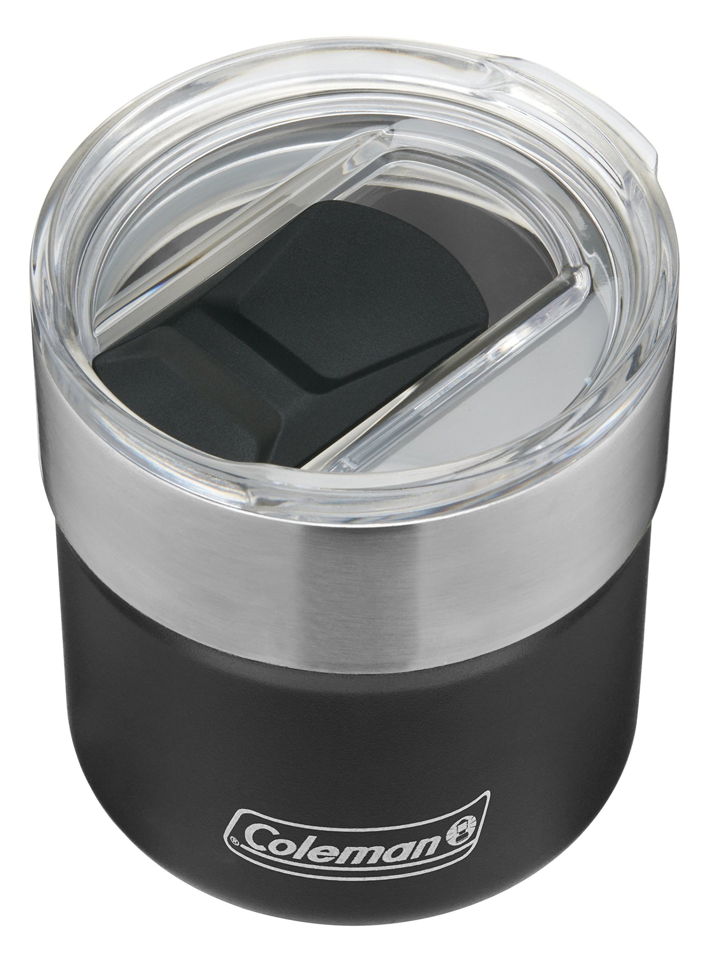 Coleman 13oz Vacuum-Insulated Stainless Steel Rocks Glass, Outdoor Cocktail Tumbler with Slidable Spout Cover, Keeps Ice Cold up to 9 Hours