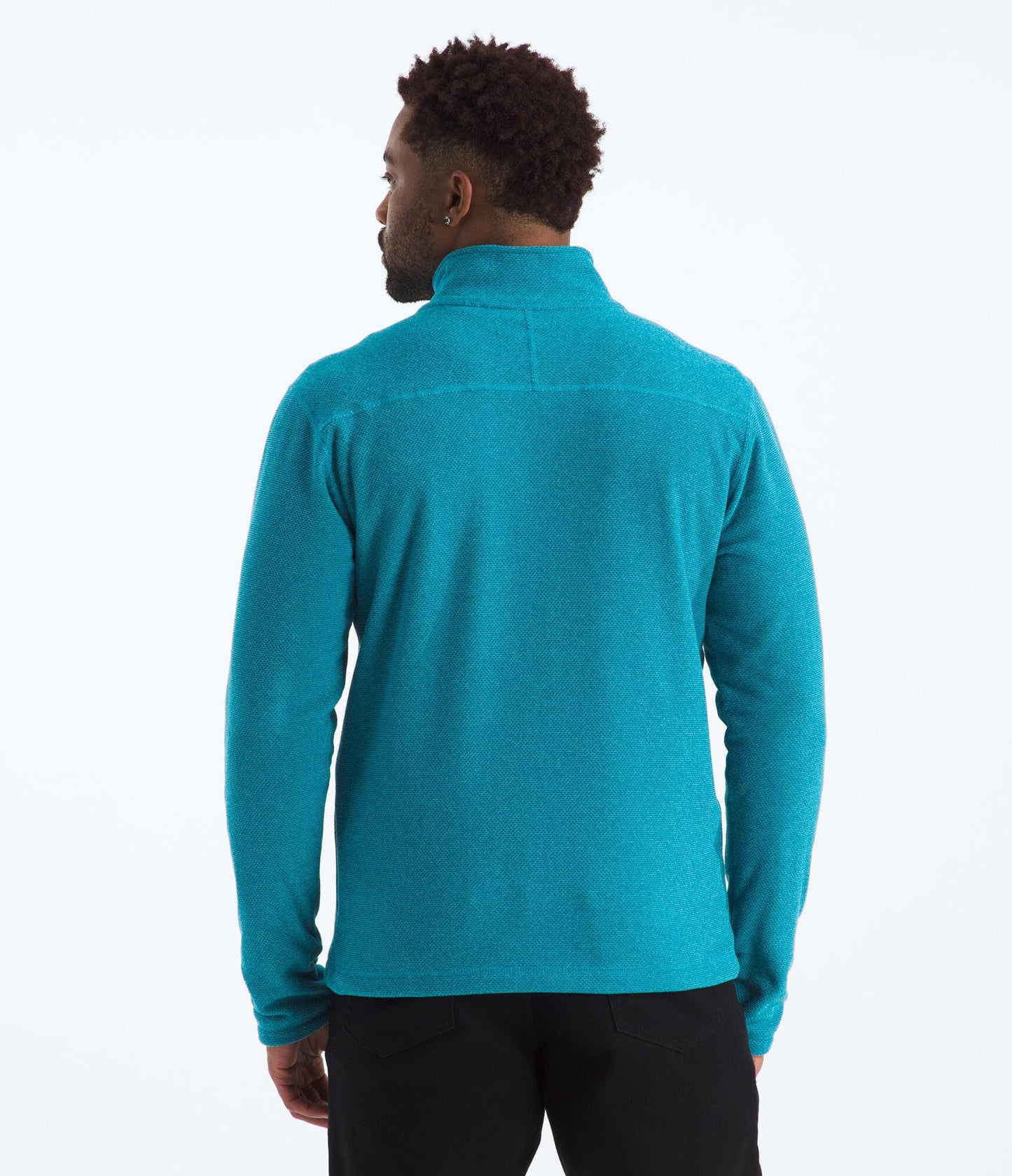THE NORTH FACE Men's Textured Cap Rock 1/4 Zip Pullover | Fleece Jacket, Fold Over Collar & Embroidered Logo