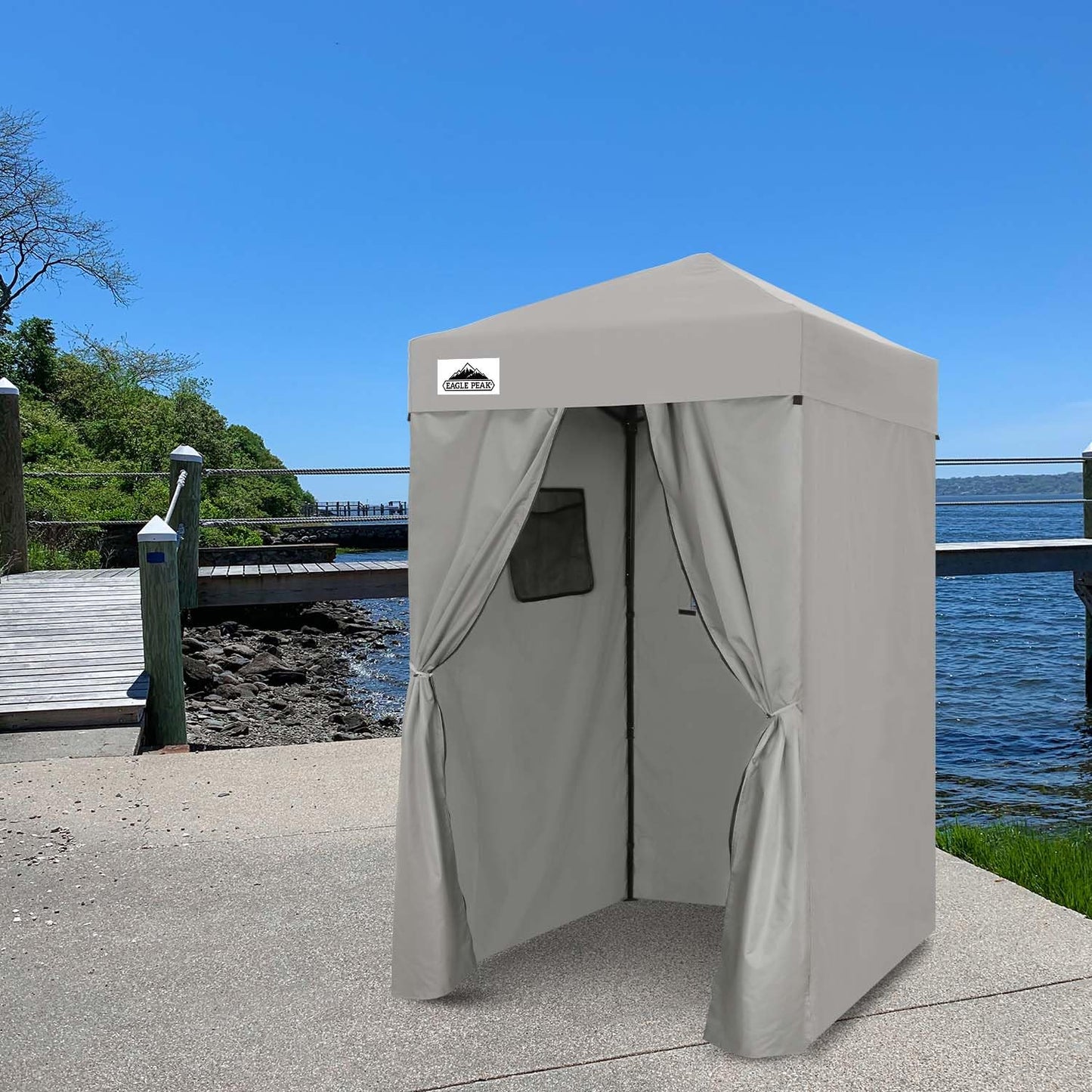 EAGLE PEAK Flex Compact 4x4 Pop-up Canopy Changing Room, Portable Dressing Room, Privacy Changing Tent for Indoor Fashion Photoshoots, Camping, or Pool, Purple