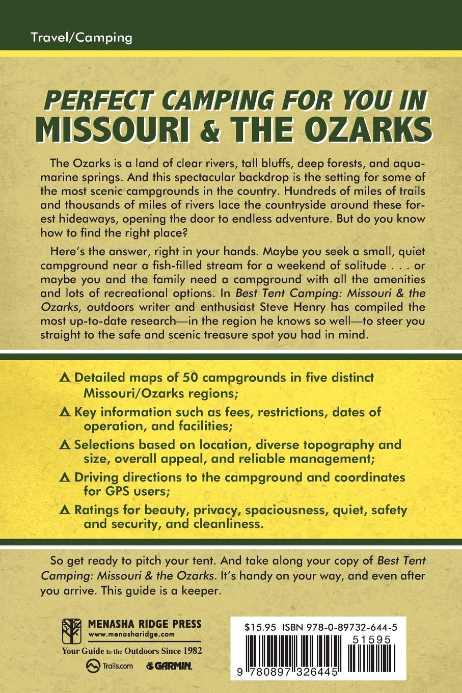 Best Tent Camping: Missouri & the Ozarks: Your Car-Camping Guide to Scenic Beauty, the Sounds of Nature, and an Escape from Civilization