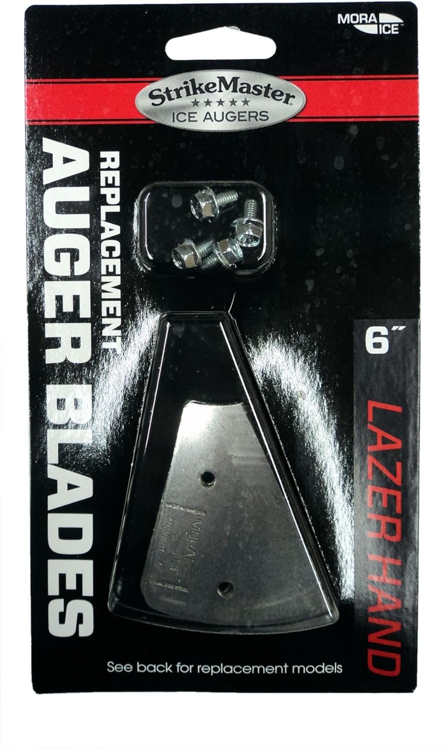 Replacement Blades - Stainless Steel - for Lazer Hand Auger (Black Shaft) - 6 - #LD-6B - Made in Sweden