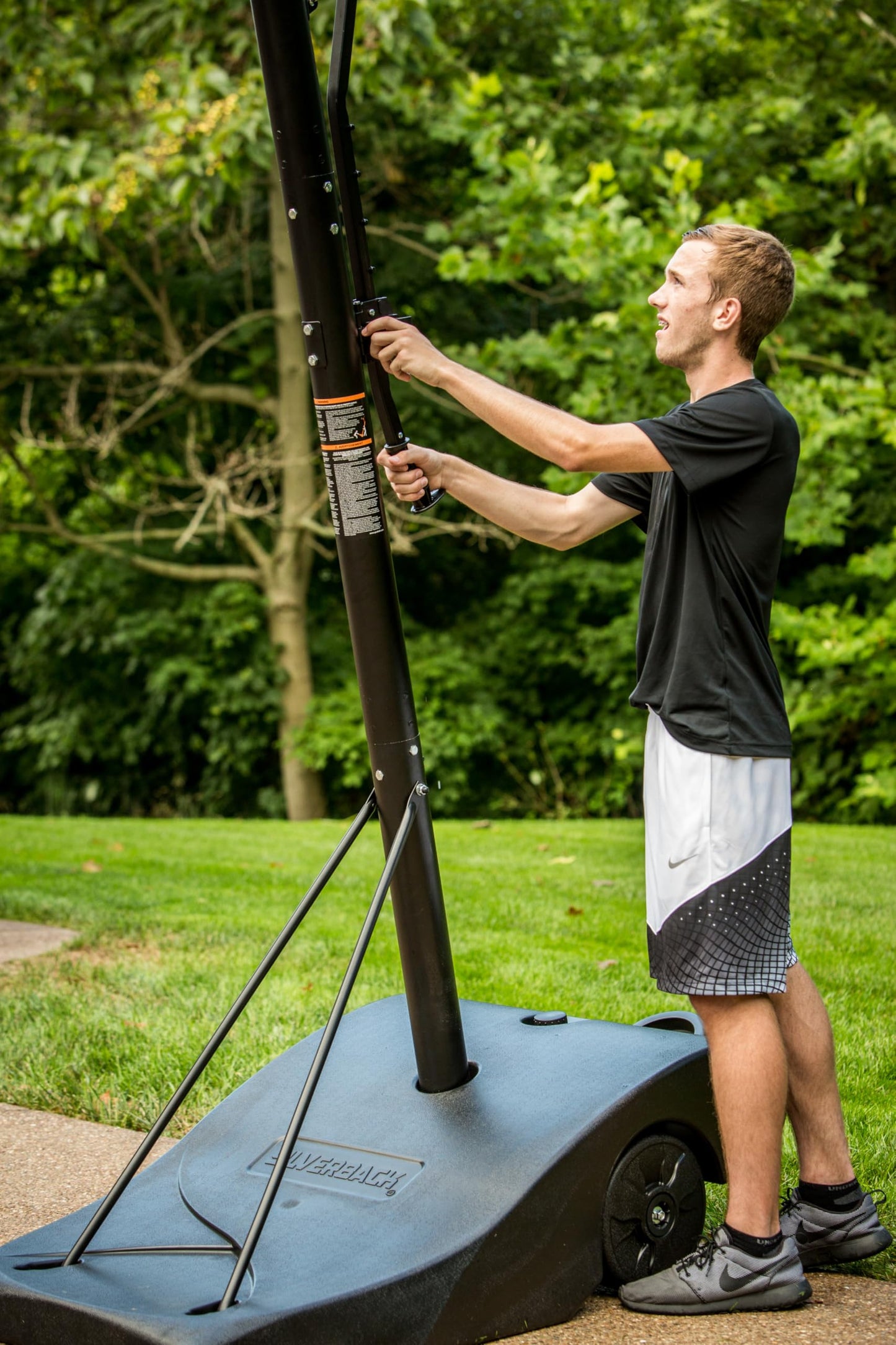 Silverback NXT Portable Adjustable 10-ft Outdoor Basketball Hoop, 50" and 54" Basketball Goal Backboard Available - Assembles in 90 Minutes