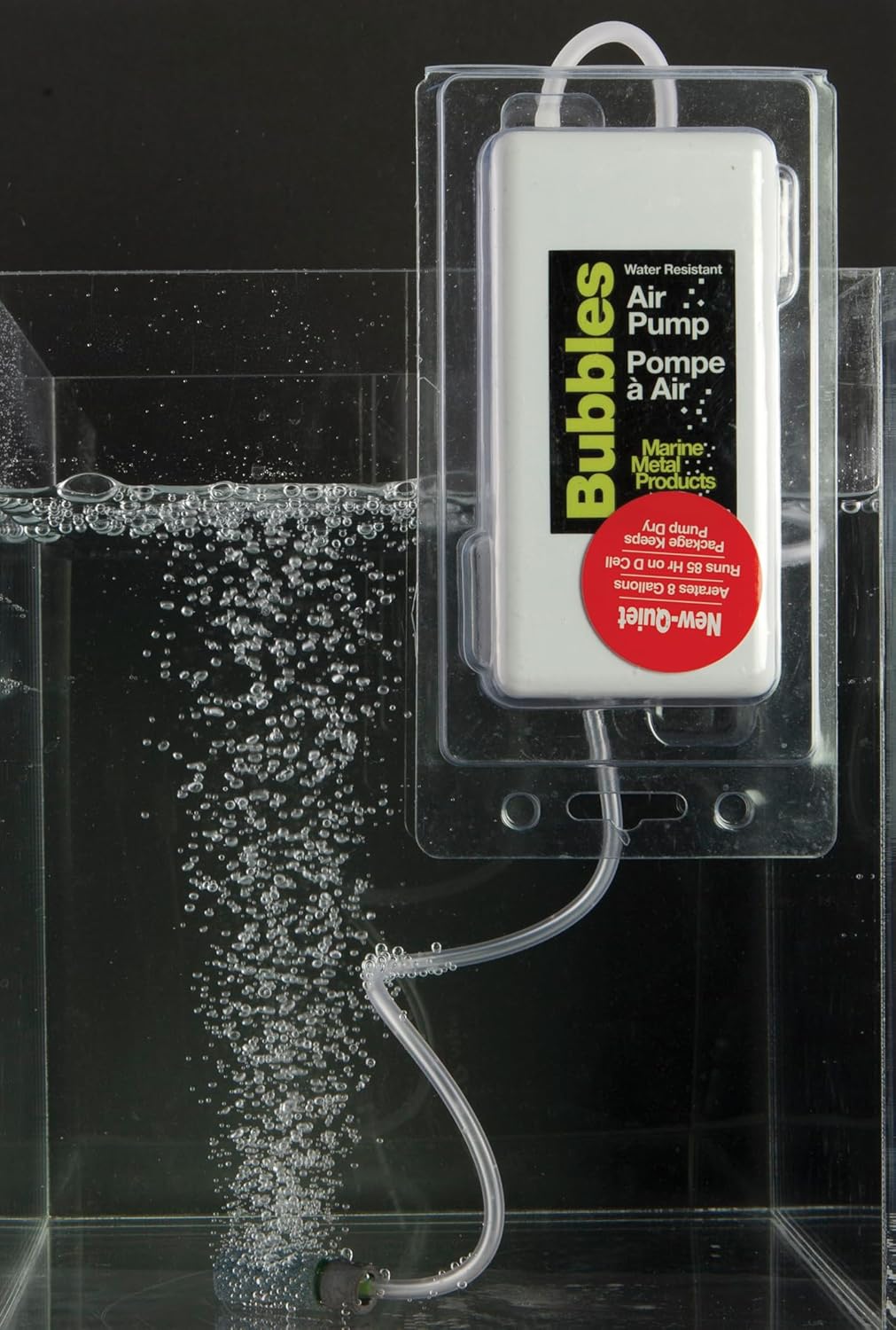 Marine Metal B-3 Bubbles Live Bait Aerator, Water Resistant Air Pump, Portable & Battery Powered