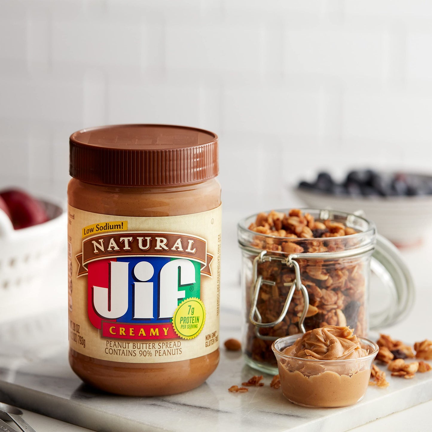 Jif Natural Creamy Peanut Butter Spread and Honey – Contains 80% Peanuts, 16 Ounces