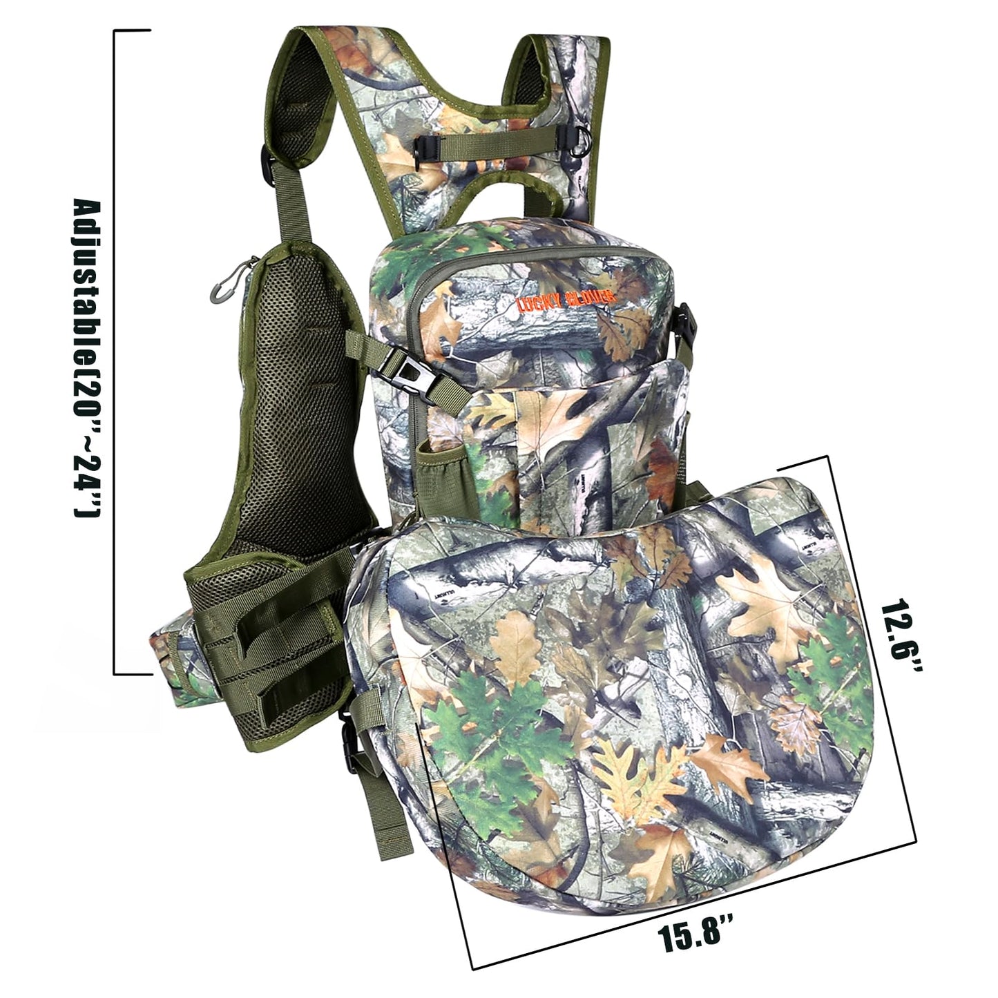 UIIHUNT Turkey Vest with Seat: Lightweight Turkey Hunting Vest with Game Pouch, Adjustable Turkey Hunting Gear Accessories