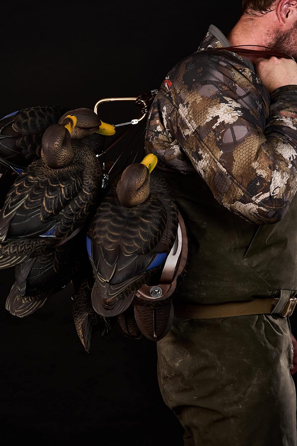 Heyday Ultralight HydroFoam Black Duck Decoys 100% HydroFoam 6 Pack Ultra Realistic Duck Hunting Decoys - Light as a Feather, Lasts Forever