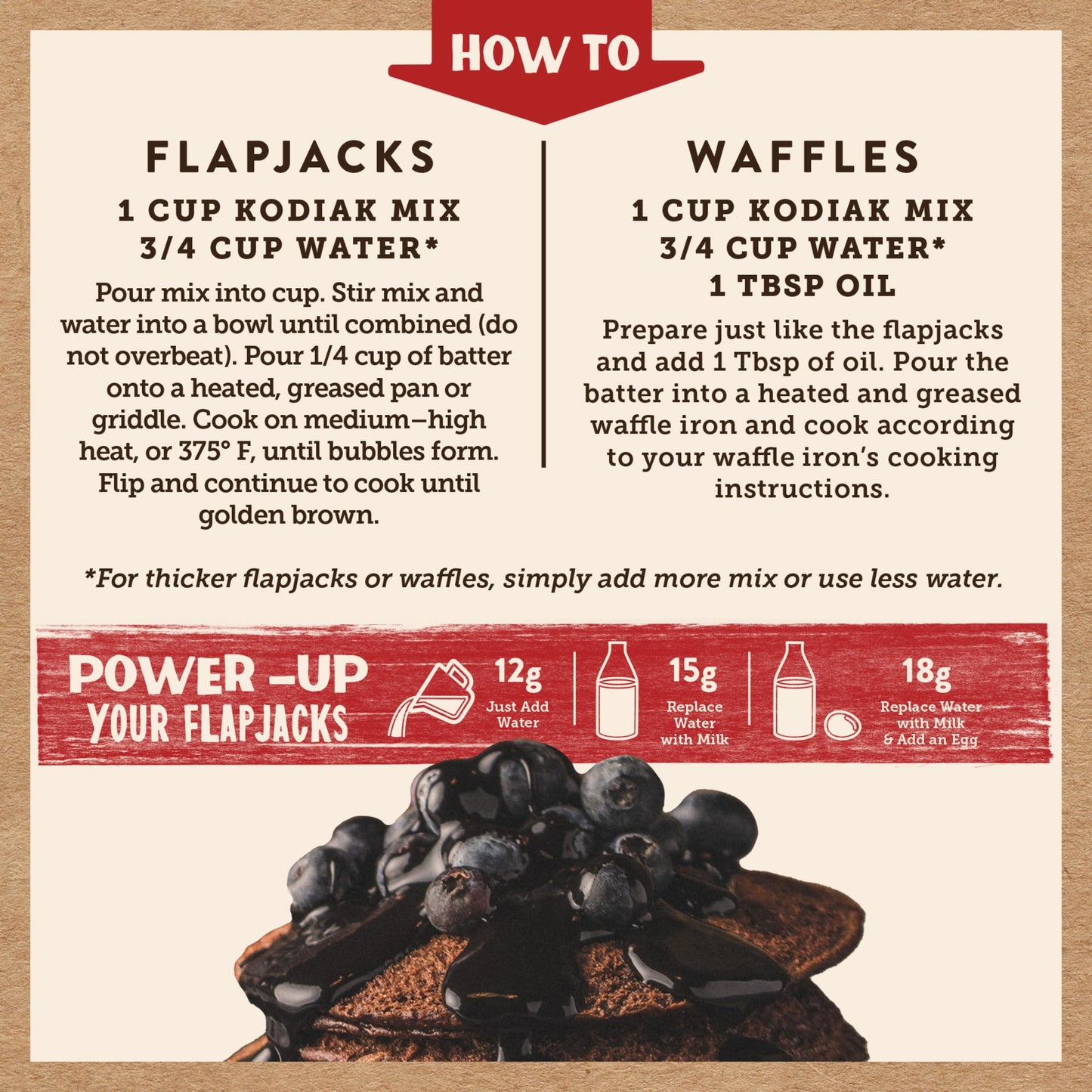Kodiak Cakes Protein Pancake Power Cakes, Flapjack and Waffle Baking Mix, Buttermilk, 20 Oz, (Pack of 6)