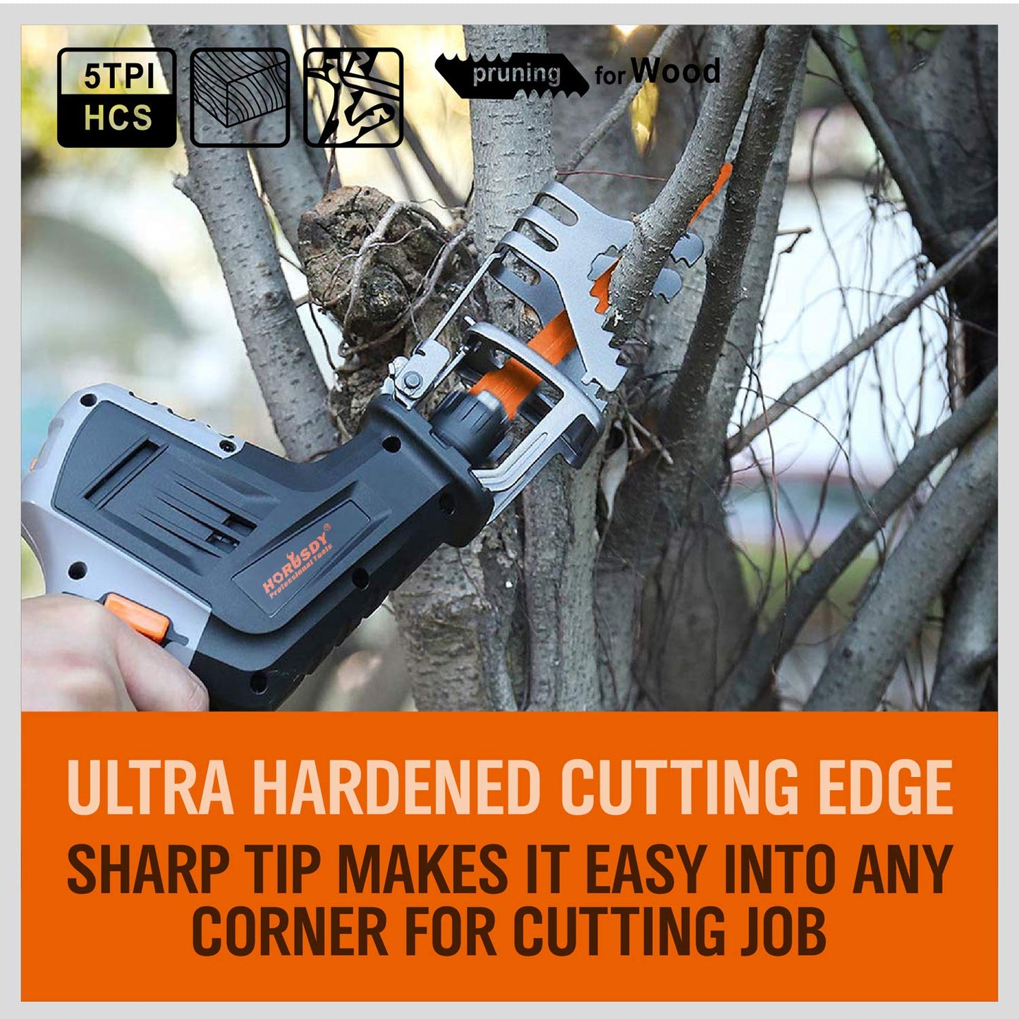 HORUSDY 10-Piece Reciprocating Saw Blades Set, Metal & Woodcutting Saw Blades