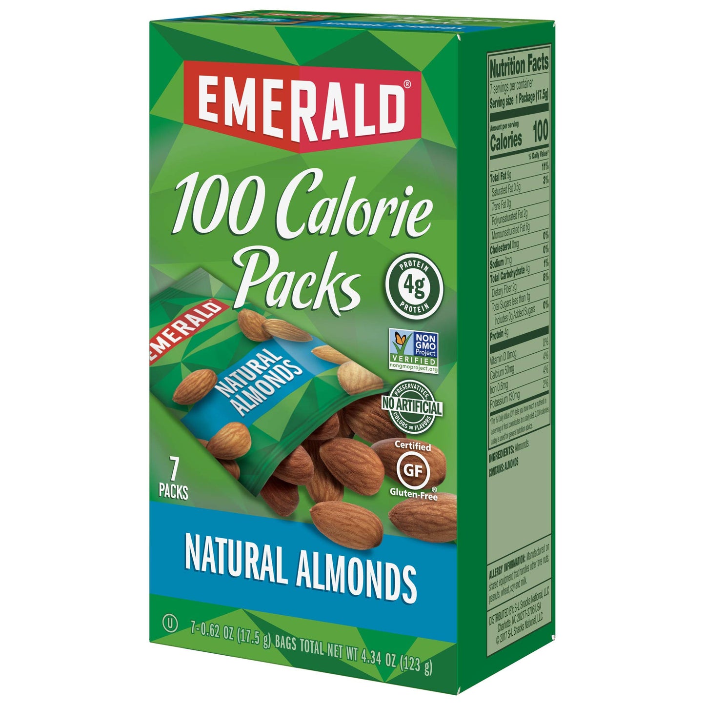 Emerald Nuts Mixed Nuts Variety Pack 18ct (1-Pack) , 100-Calorie Individual Packs , Features Dry Roasted Almonds, Natural Almonds & Walnuts, and Roasted & Salted Cashews