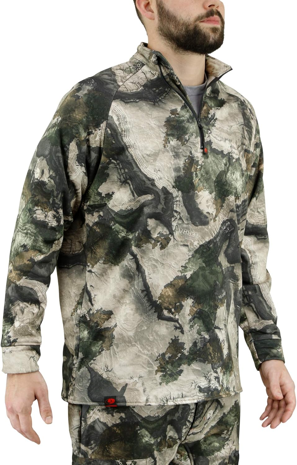 Mossy Oak Camo Hunting Jacket for Men Fleece Quarter Zip Pullover