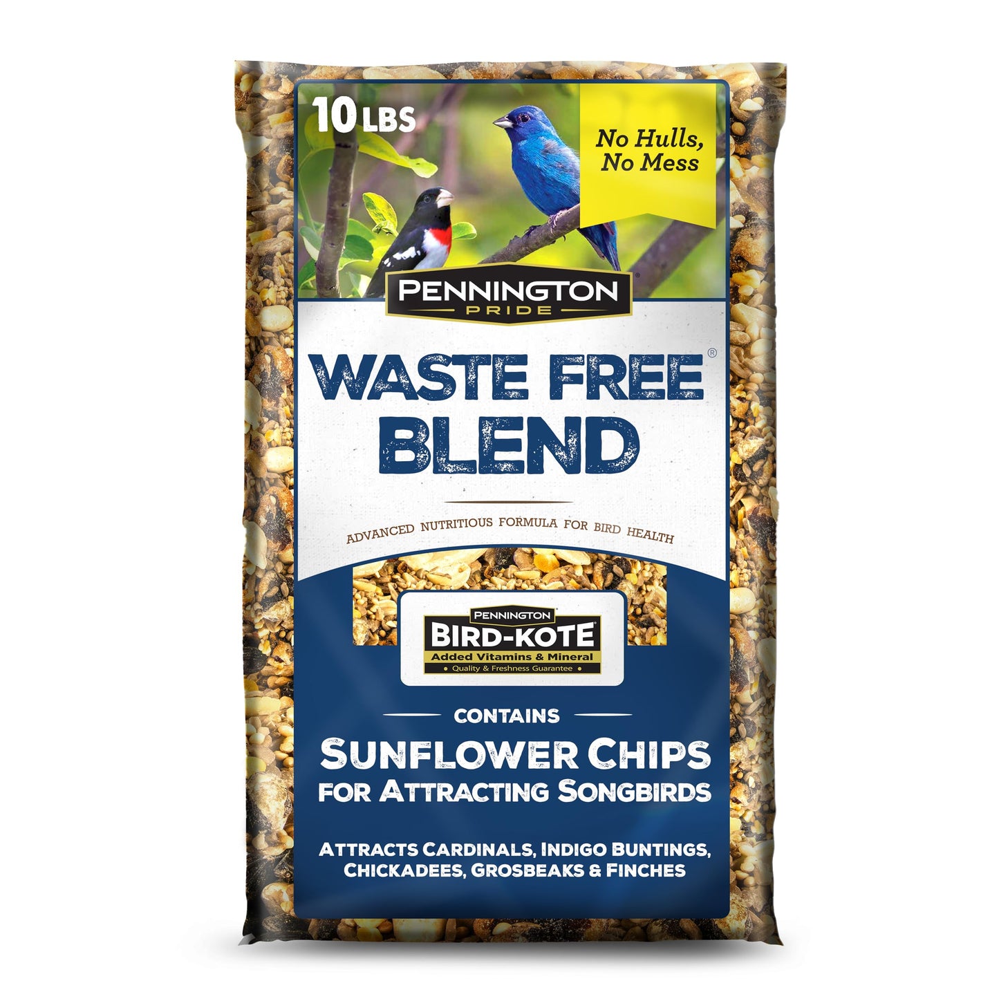 Pennington Pride Songbird Nut & Fruit Blend, Wild Bird Seed for Outside Feeders, Advanced Nutrition Formula for Bird Health, 10-lb. Bag