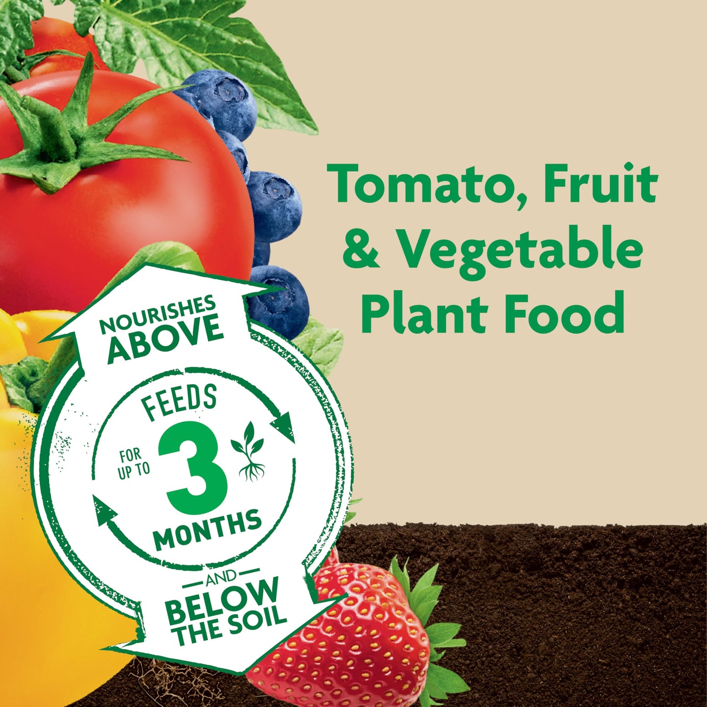 Miracle-Gro Shake 'n Feed Tomato, Fruit and Vegetable Plant Food, For Outdoor In-Ground and Potted Plants, Feeds up to 3 Months, 4.5 lbs.
