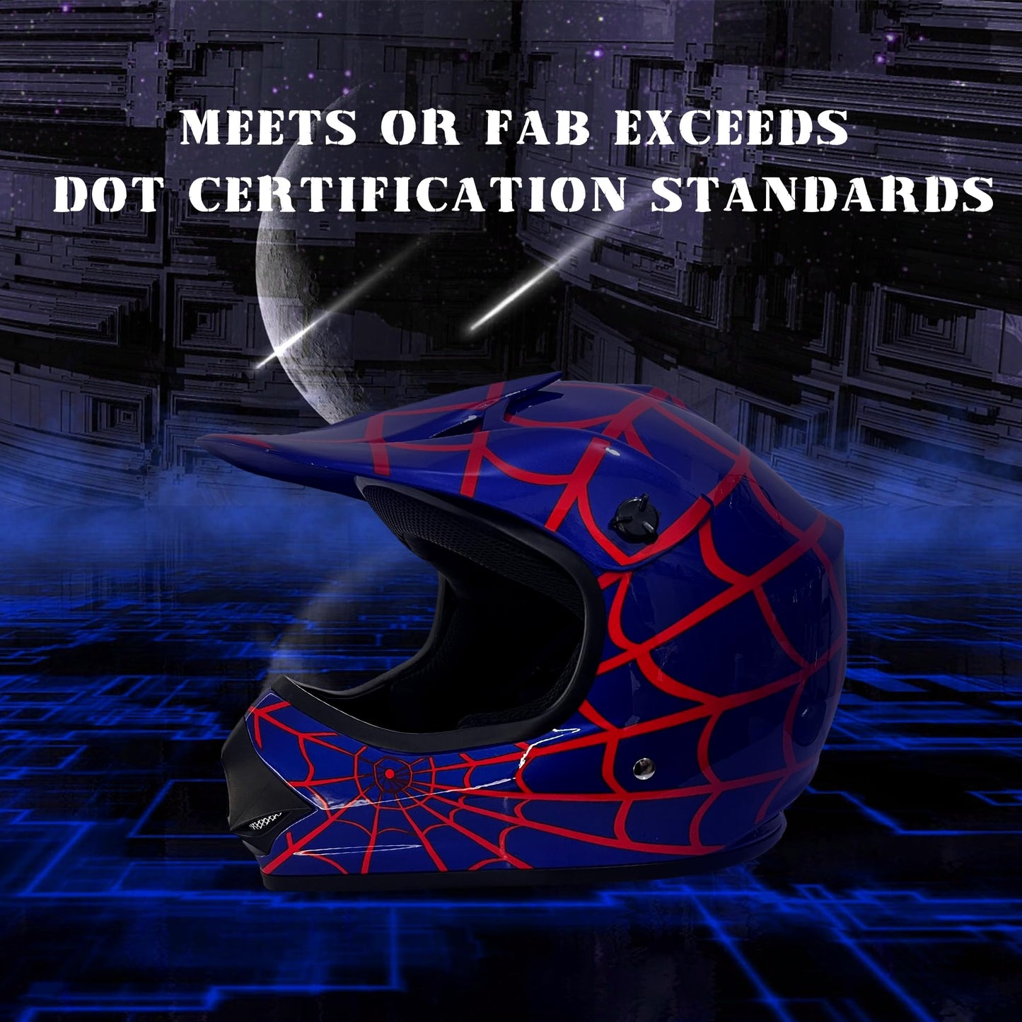 KRN Youth Kids Off-Road ATV Helmet DOT Approved - Motorcycle Motocross Dirt Bike KY-B12