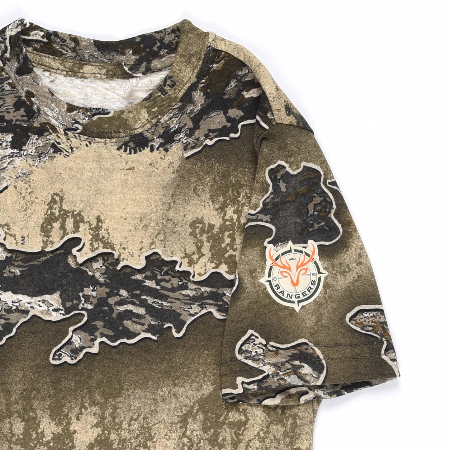 Youth Camouflage Short Sleeve Crewneck Shirt for Boys and Girls