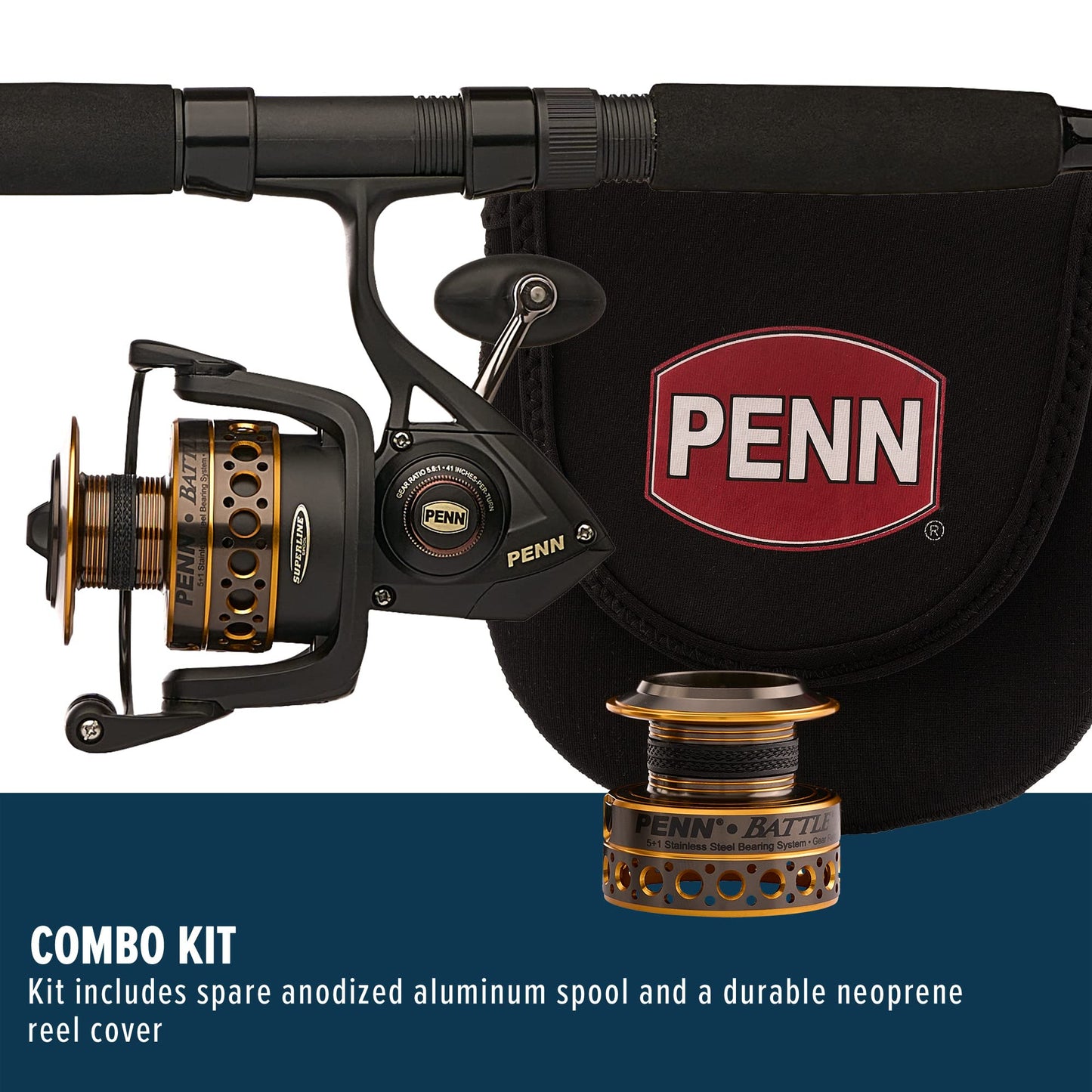 PENN Battle Spinning Reel and Fishing Rod Combo