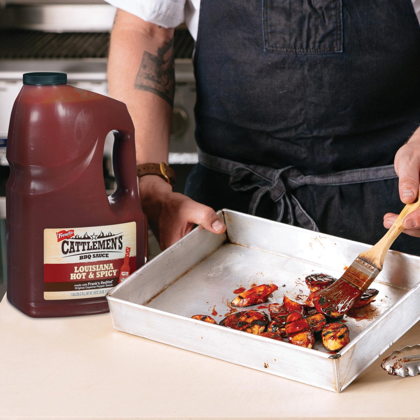 Cattlemen's Mississippi Honey BBQ Sauce, 1 gal - One Gallon Bulk Container of Mississippi Honey Barbecue Sauce Blend of Honey, Vinegar, Hickory and More for Dipping and Barbecue Recipes