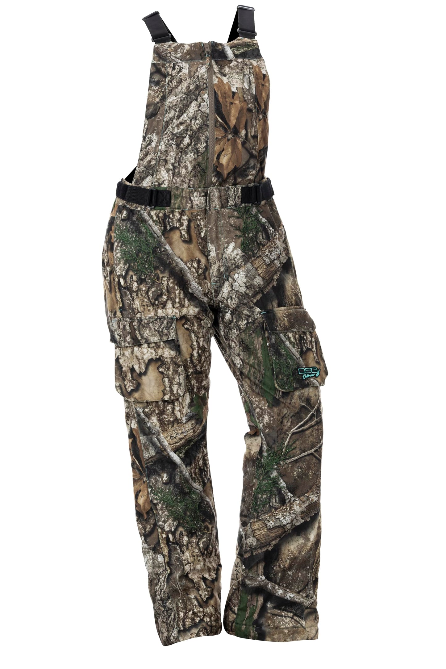 DOING SOMETHING GREAT Kylie 5.0 Camouflage Drop Seat Hunting Bibs for Women, DWR Waterproof, Thin Profile 120g Insulated