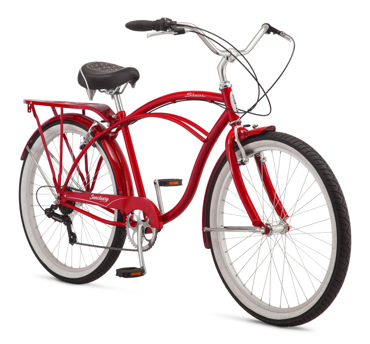 Schwinn Sanctuary 7 Cruiser Bike, 26 Inch Bike for Women and Men, 7-Speed Beach Cruiser Bicycle, Linear Pull Brakes, Comfortable Padded Seat, Upright Riding Position, Adult Bicycle