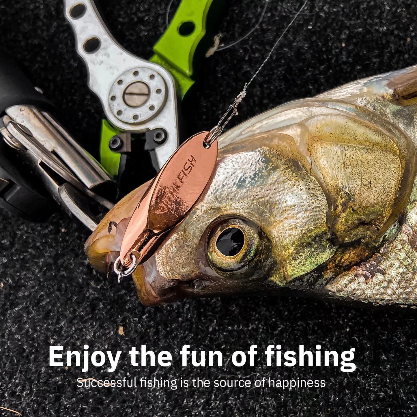 THKFISH Fishing Lures Trout Lures Fishing Spoons Lures for Trout Pike Bass Crappie Walleye 1/8oz 1/5oz 1/4oz 3/8oz 1/2oz 3/4oz 5pcs