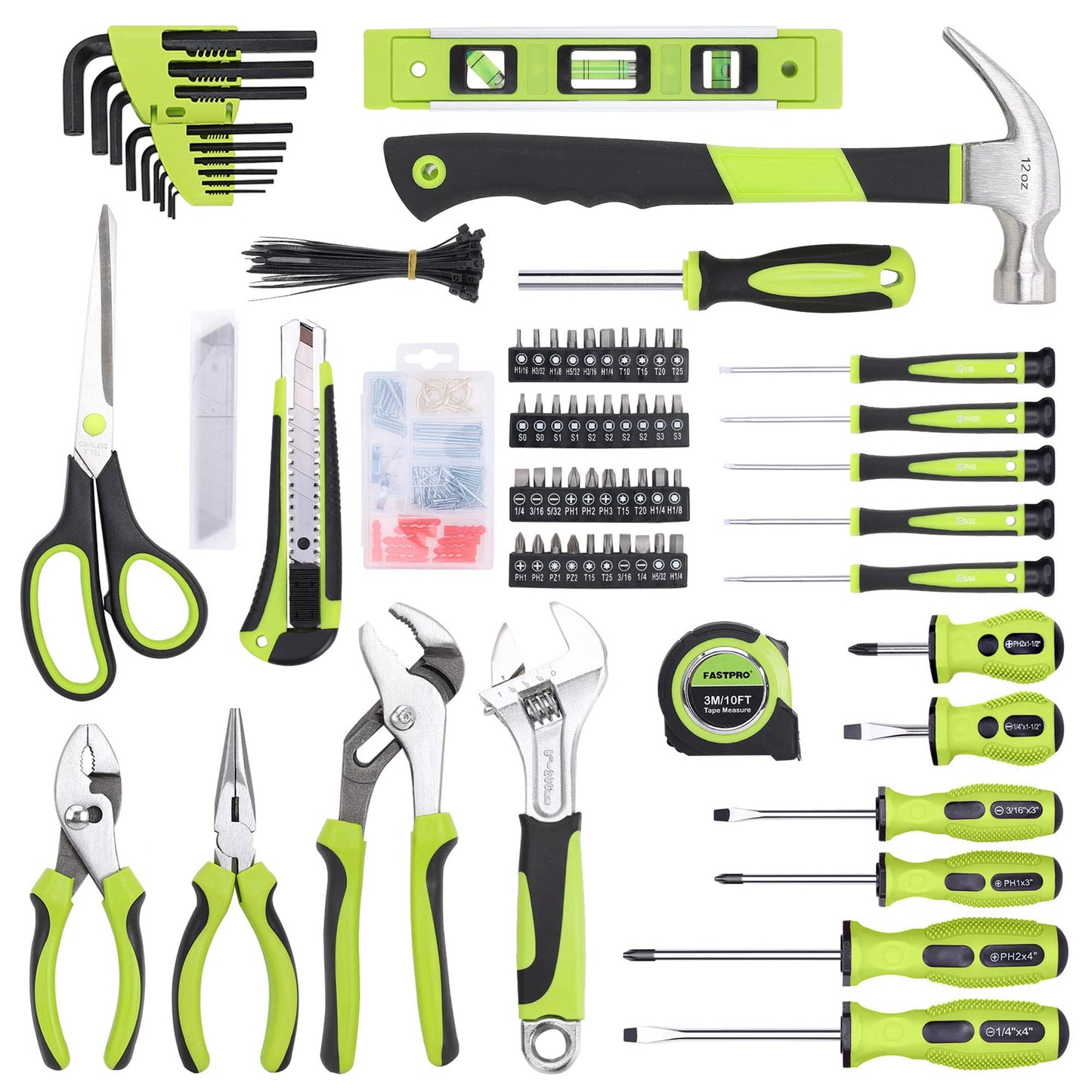FASTPRO 220-Piece Home Tool Set, Household Repairing Tool Kit