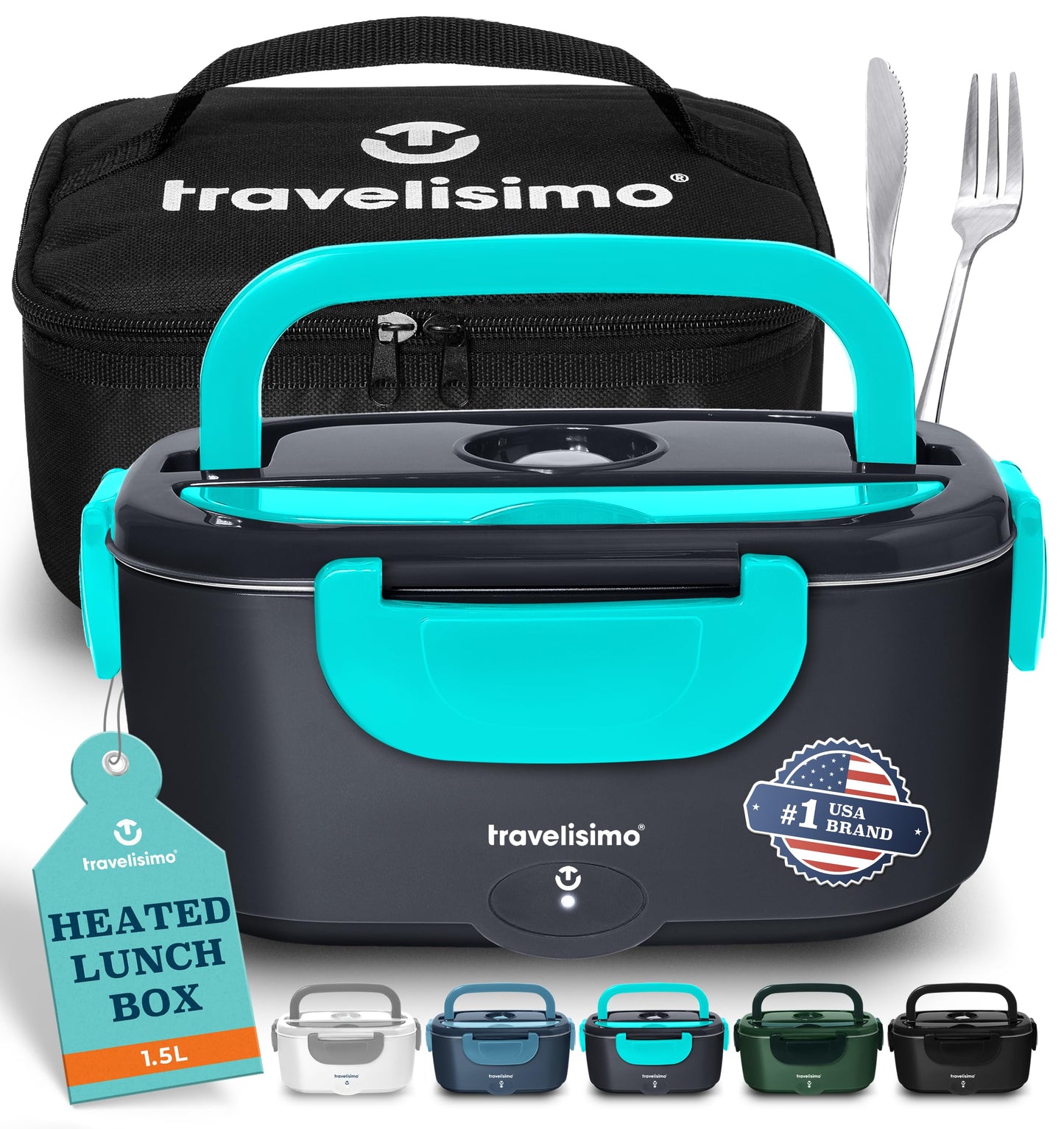 Electric Lunch Box For Adults, 80W Heated Lunch Box 1.5L, Heatable Lunchbox For Men For Car Truck Work, 12/24/110V, Loncheras Para Hombres De Trabajo, Gifts For Men, Gifts for Women