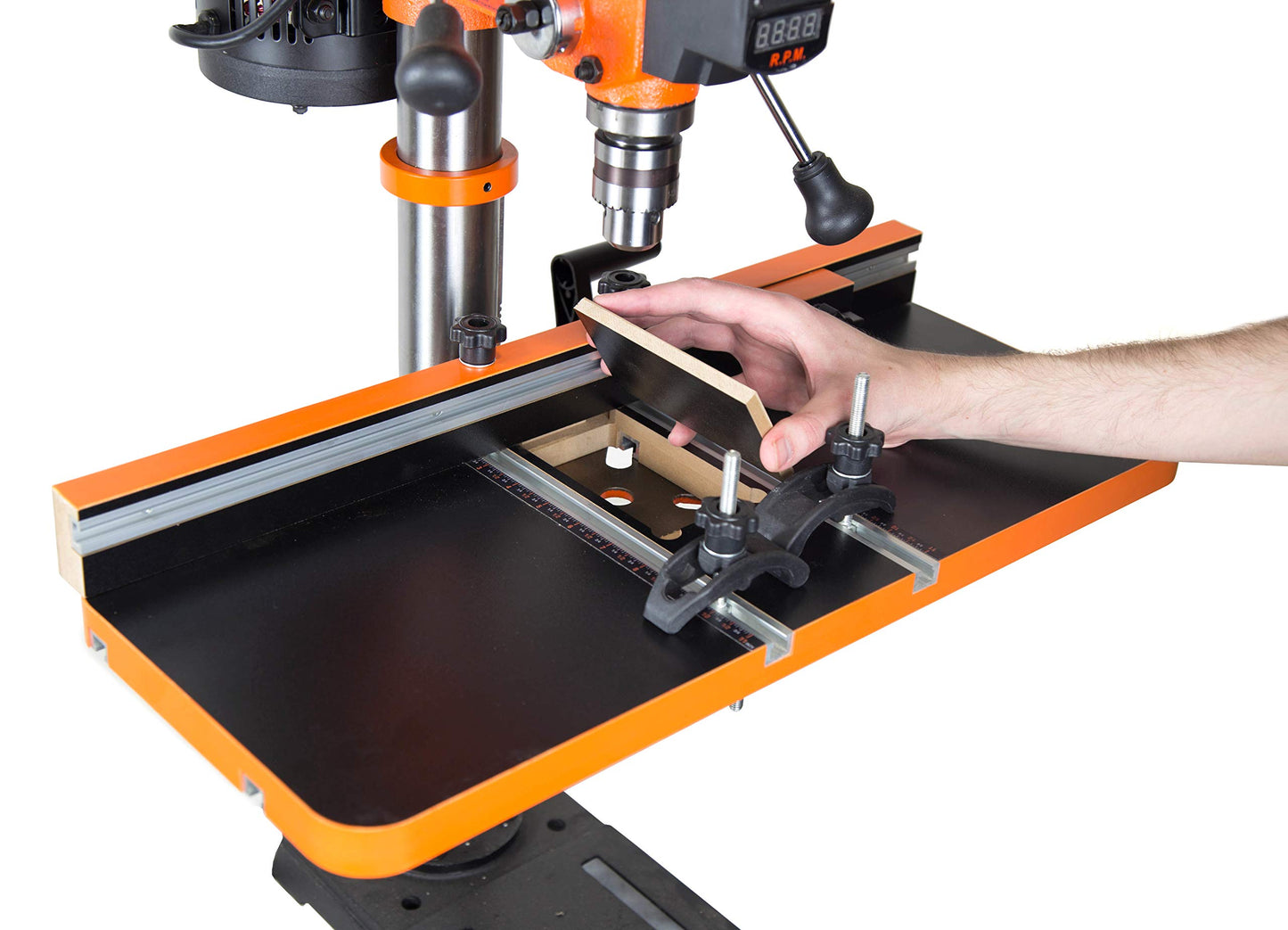 WEN 4206T 2.3-Amp 8-Inch 5-Speed Cast Iron Benchtop Drill Press,Black,Orange & 9-Inch Band Saw, 2.8-Amp Benchtop (BA3959)