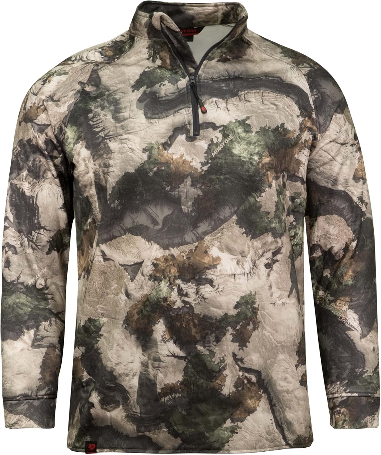 Mossy Oak Camo Hunting Jacket for Men Fleece Quarter Zip Pullover