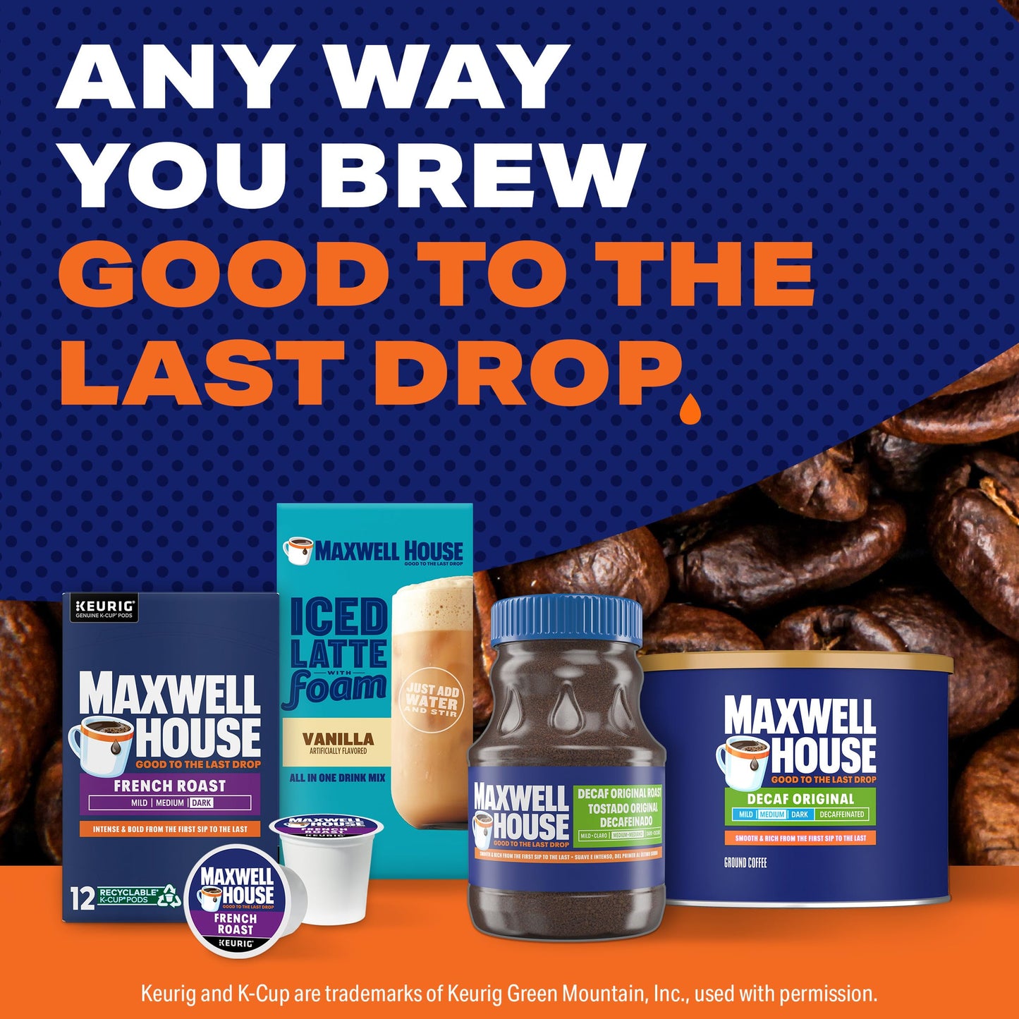 Maxwell House Decaffeinated Original Medium Roast Ground Coffee, 29.3 oz Canister