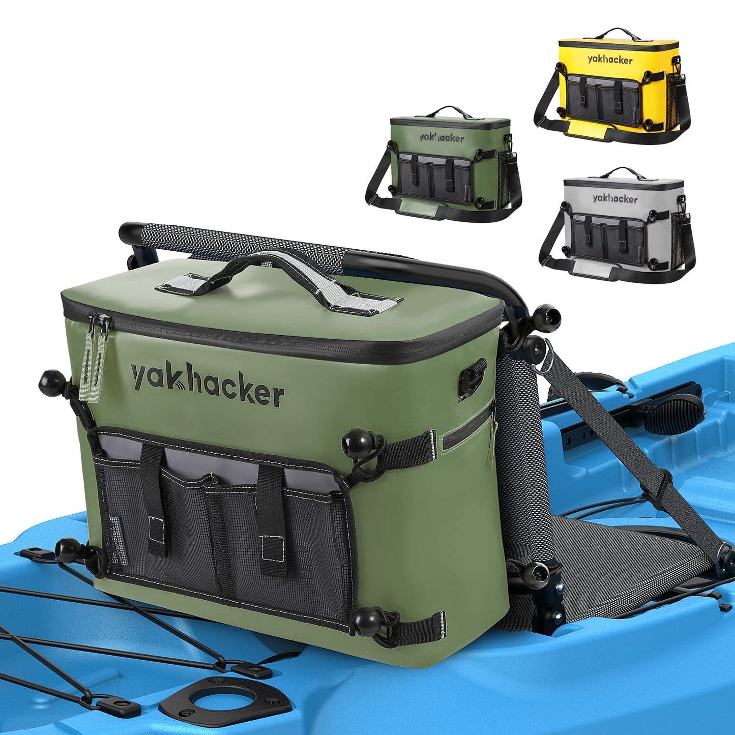 Kayak Cooler, Waterproof Seat Back Cooler for Kayaks with Lawn-Chair Style Seats, Kayak Accessories Cooler Bag, Portable Ice Chest Cooler for Kayaking, Travel, Lunch, Beaches &Trips