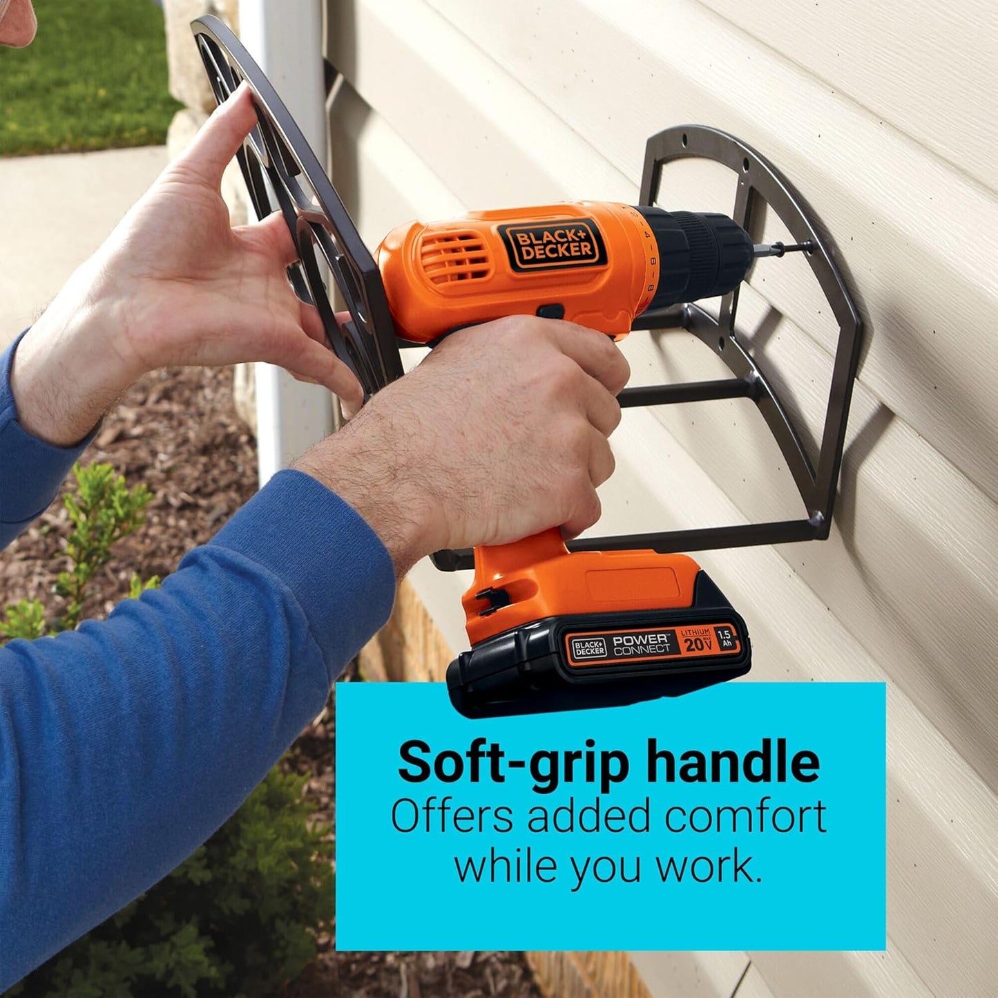 BLACK+DECKER 20V MAX POWERCONNECT Power Drill Cordless Drill Driver Electric Screwdriver with 30 Piece Bit Set and Drivers Kit, Battery and Charger Included (LD120VA)
