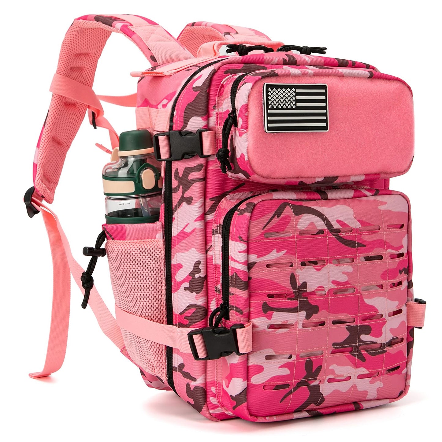 QT&QY 25L/35L/45L Military Tactical Backpack For Men Molle Daypack 3 Day Bug Out Bag Hiking Rucksack With Bottle Holder