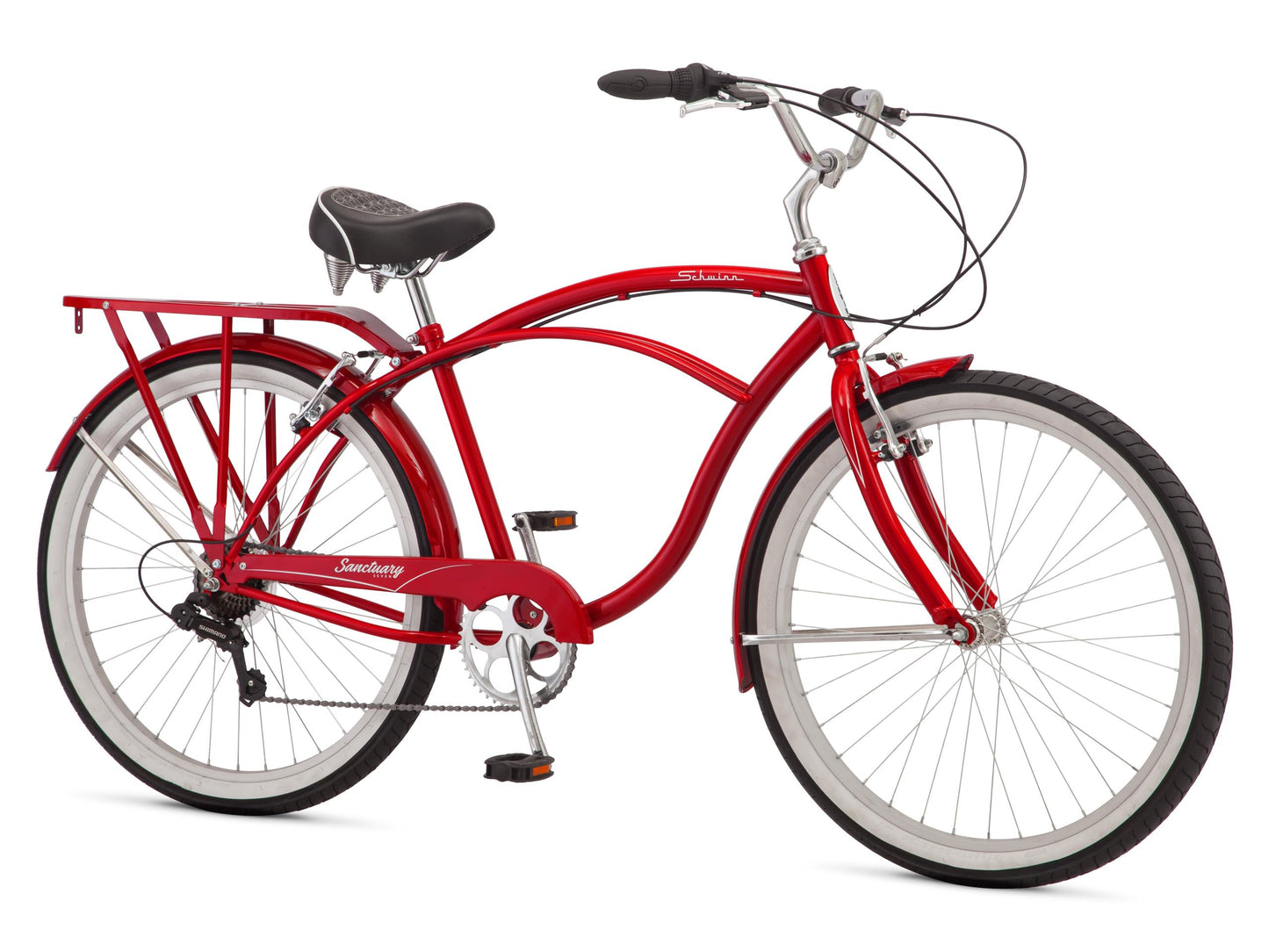 Schwinn Sanctuary 7 Cruiser Bike, 26 Inch Bike for Women and Men, 7-Speed Beach Cruiser Bicycle, Linear Pull Brakes, Comfortable Padded Seat, Upright Riding Position, Adult Bicycle