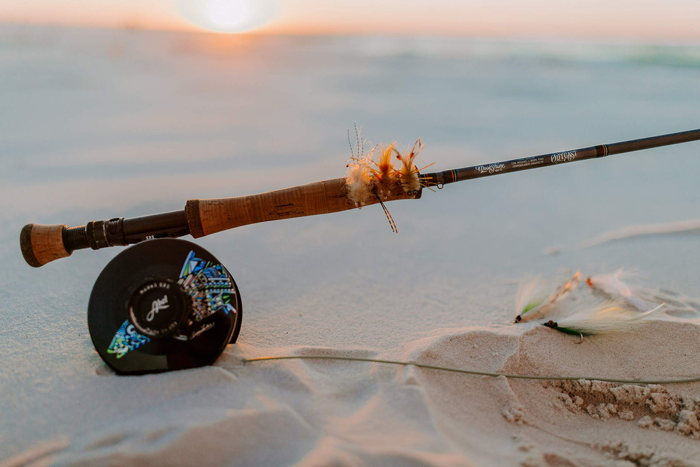 Moonshine Rod Co. Fly Fishing Rod with Carrying Case and Extra Rod Tip Section, Slow-Medium-Fast Action