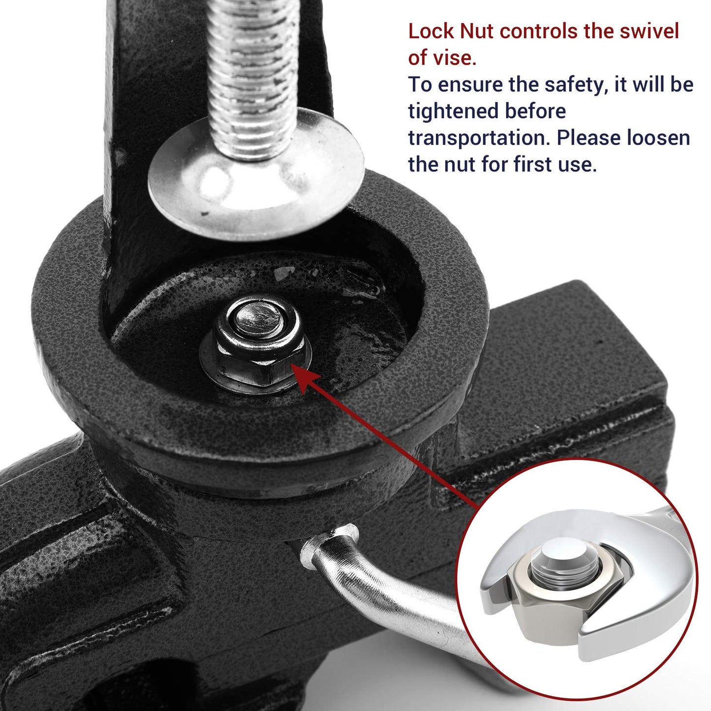 Nuovoware Table Vise 3 Inch, 360° Swivel Base Universal Home Vise Portable Bench Clamp, Clamp-on Vise Bench Clamps Fixed Tool for Woodworking, Metalworking, Cutting Conduit, Drilling, Sawing, Blue