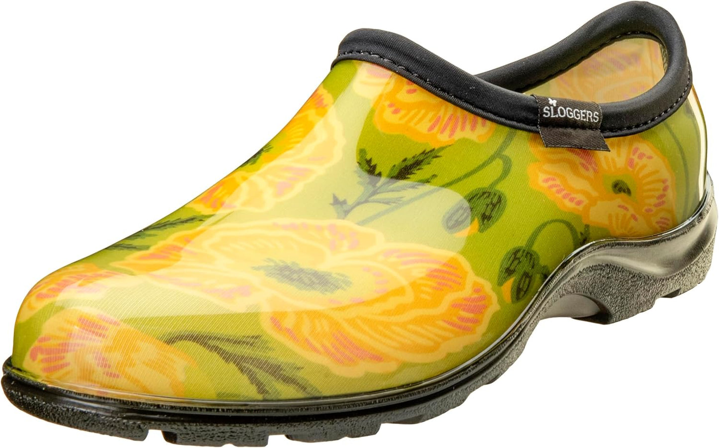 Sloggers Original Waterproof Rain and Garden Shoe for Women– Outdoor Slip-On Garden Clog - Made in The USA with Premium Comfort Insole and Arch Support - Classic Chicken Black, Size 8