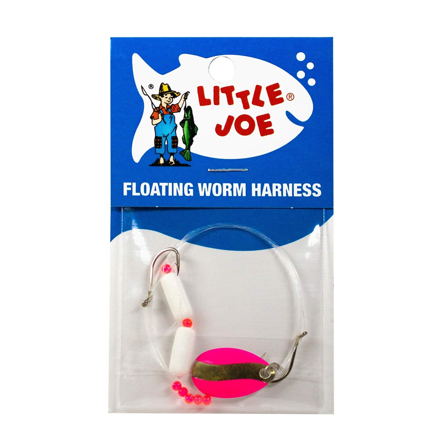 Little Joe Floating Worm Harness Spinner Rig Fishing Lure, Keeps Crawlers in The Strike Zone, 36-Inch Snell