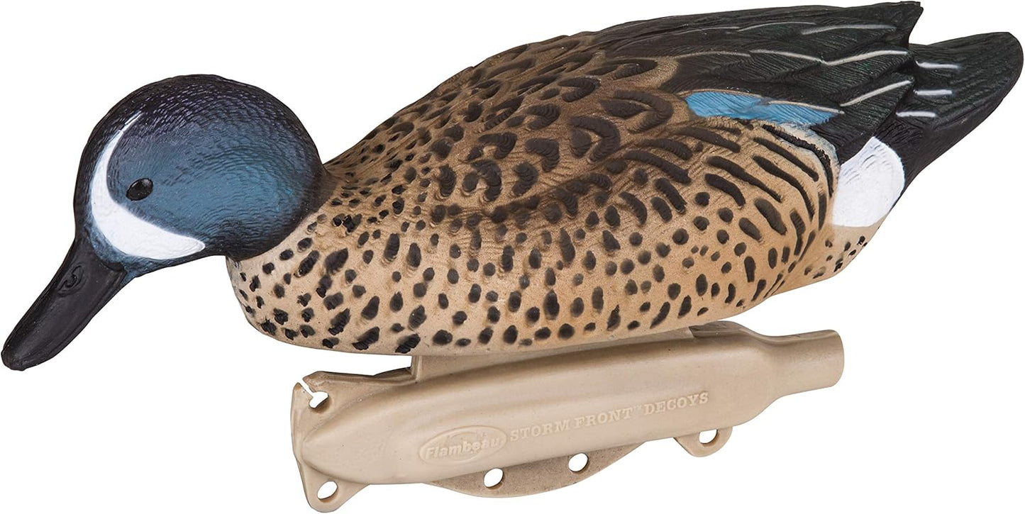 Flambeau Outdoors 8016SUV Storm Front 2 Blue-Winged Teal Decoys, Classic Floaters- 6-Pack