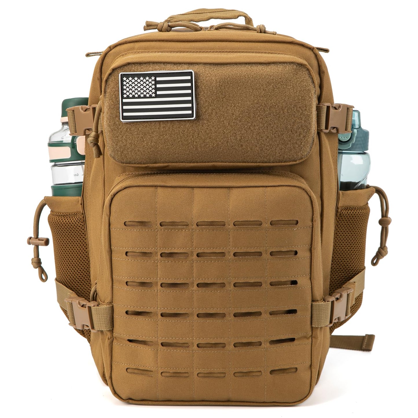 QT&QY 25L/35L/45L Military Tactical Backpack For Men Molle Daypack 3 Day Bug Out Bag Hiking Rucksack With Bottle Holder